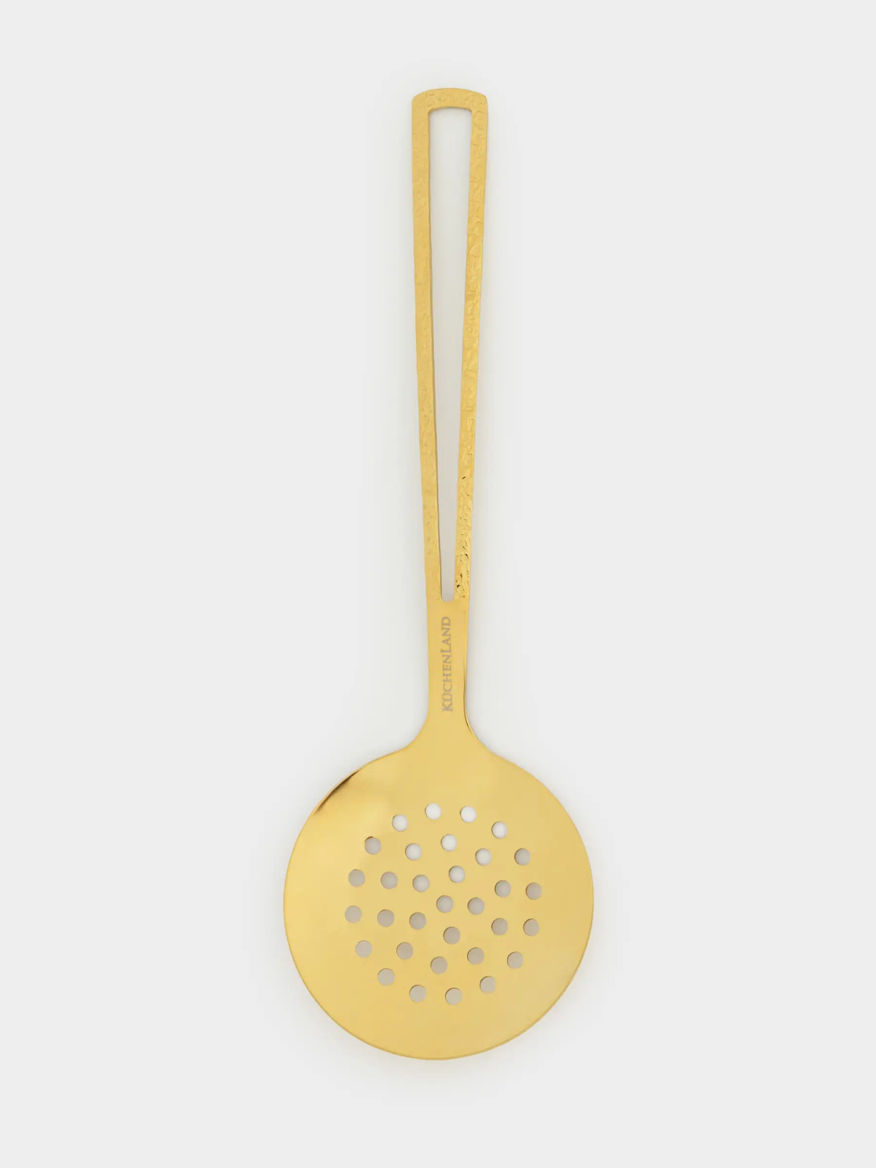 Шумовка, 26 см, сталь, золотистая, Viron gold