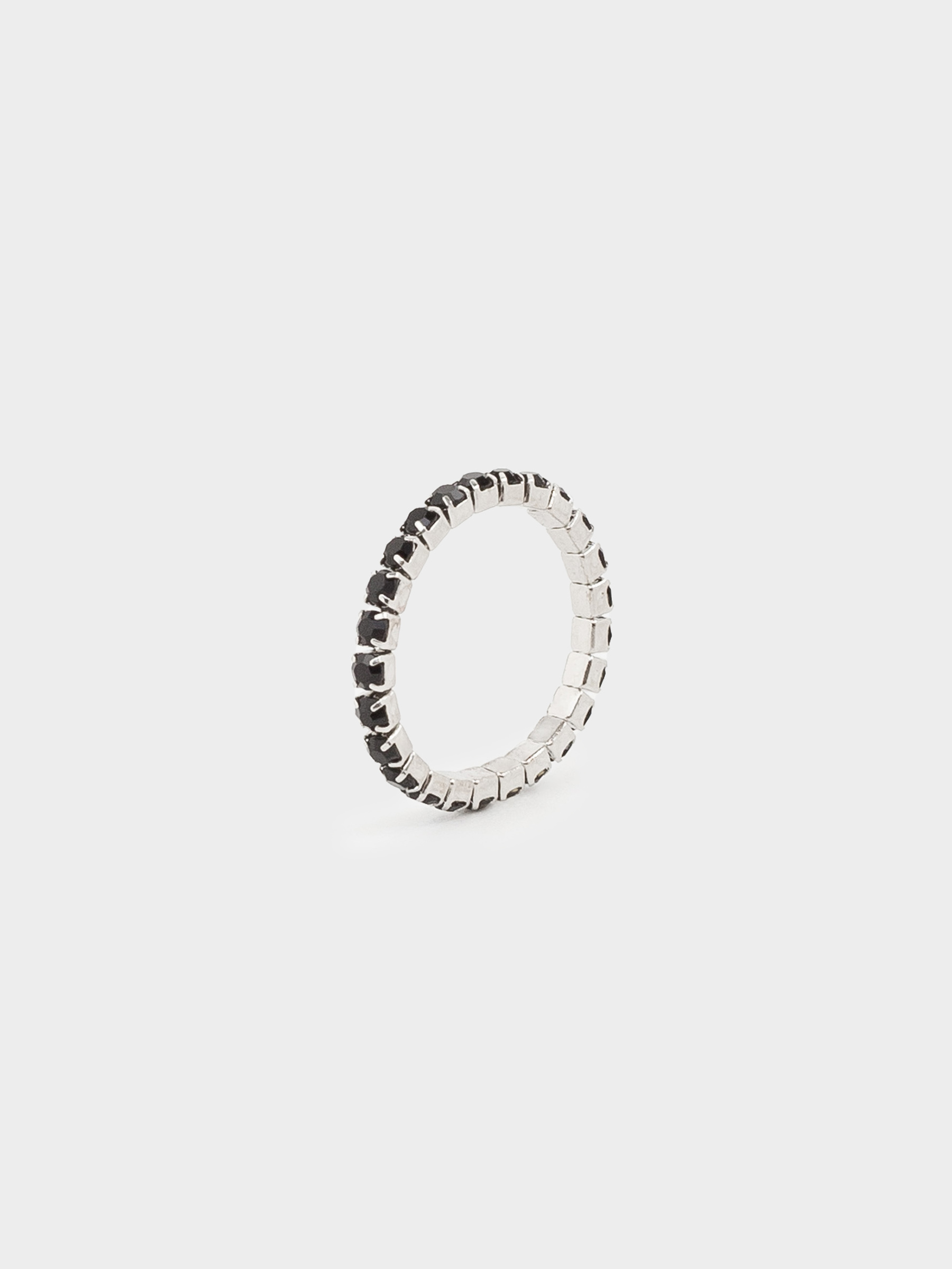 Набор колец, р. S-M, 4 шт, единый размер, металл/стразы, Кристаллы, Jewelry crystal