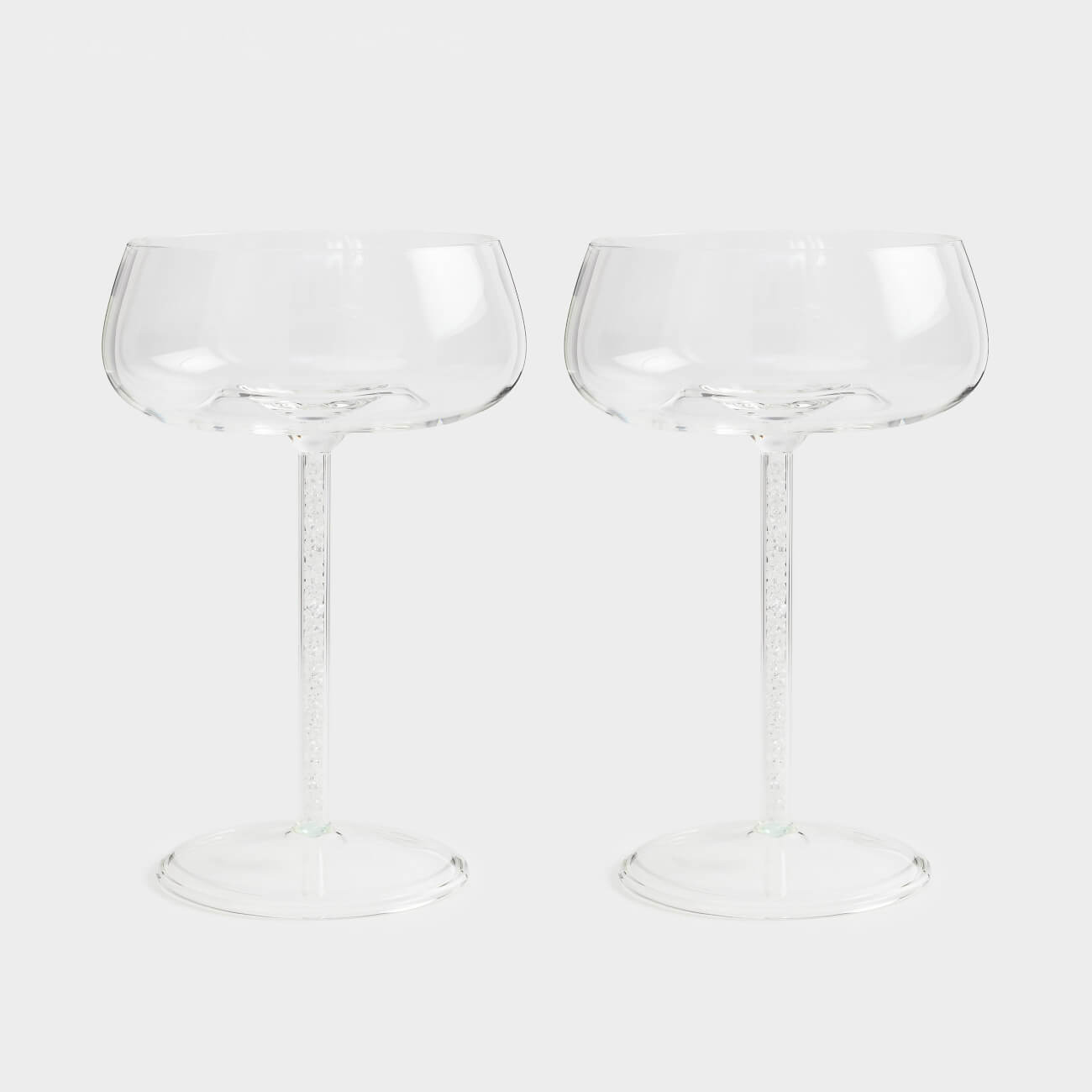 Бокал-креманка для шампанского, 270 мл, 2 шт, стекло Б/стразы, Sorento crystal, image-0