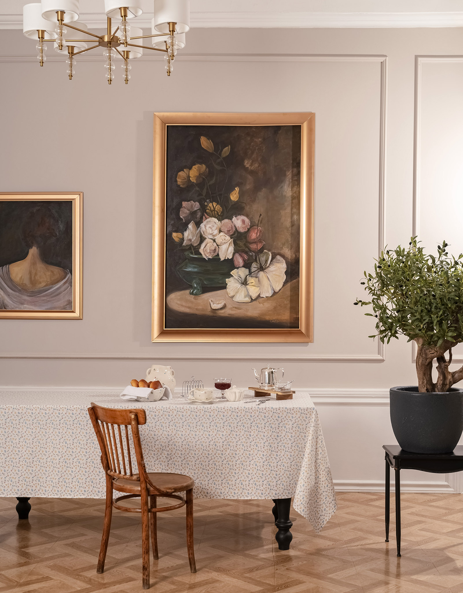 Скатерть, 170х250 см, хлопок, белая, Полевые цветы, Breath spring, image-10