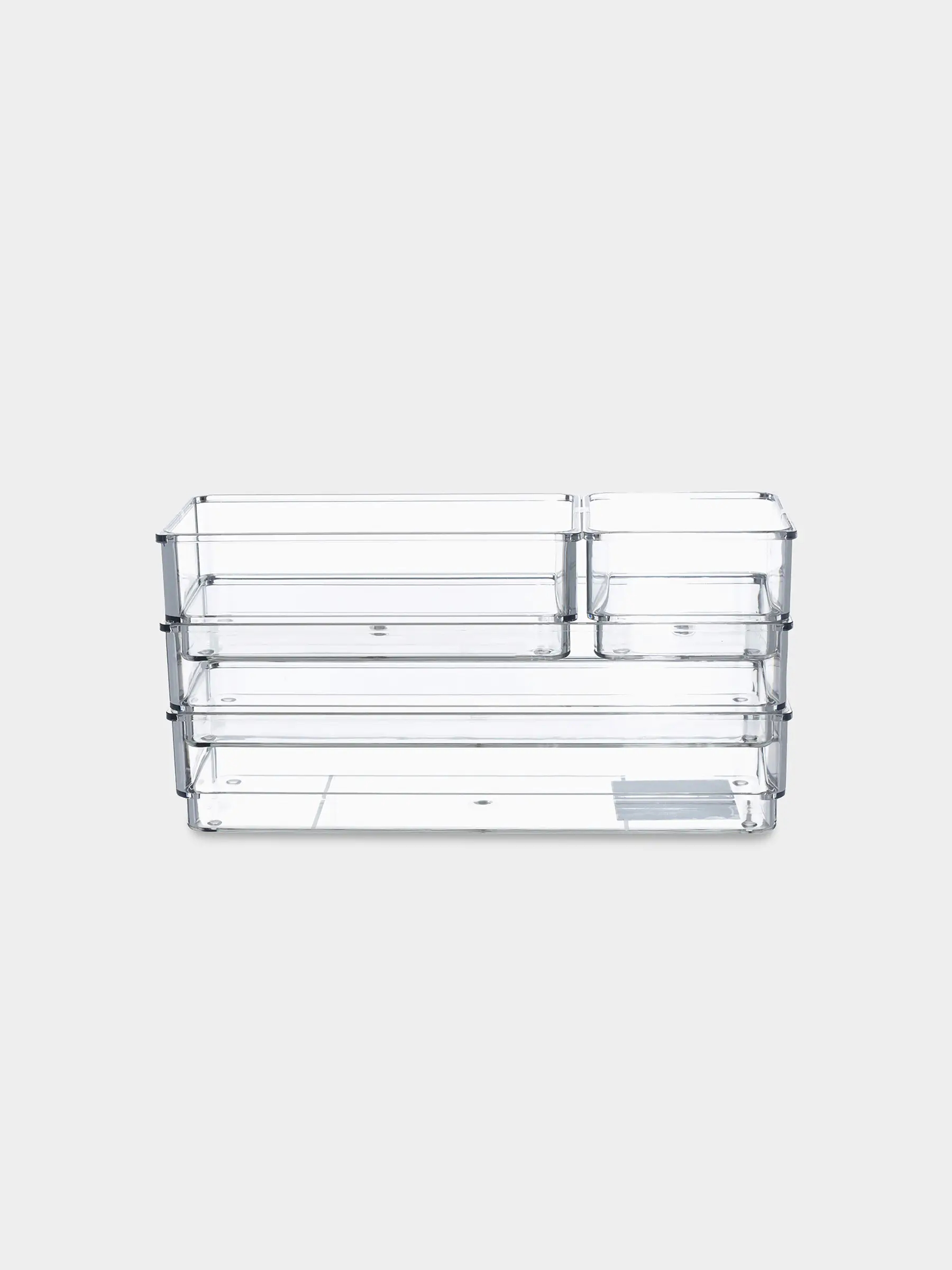 Набор ящиков-органайзеров, 4 шт, пластик, Basic