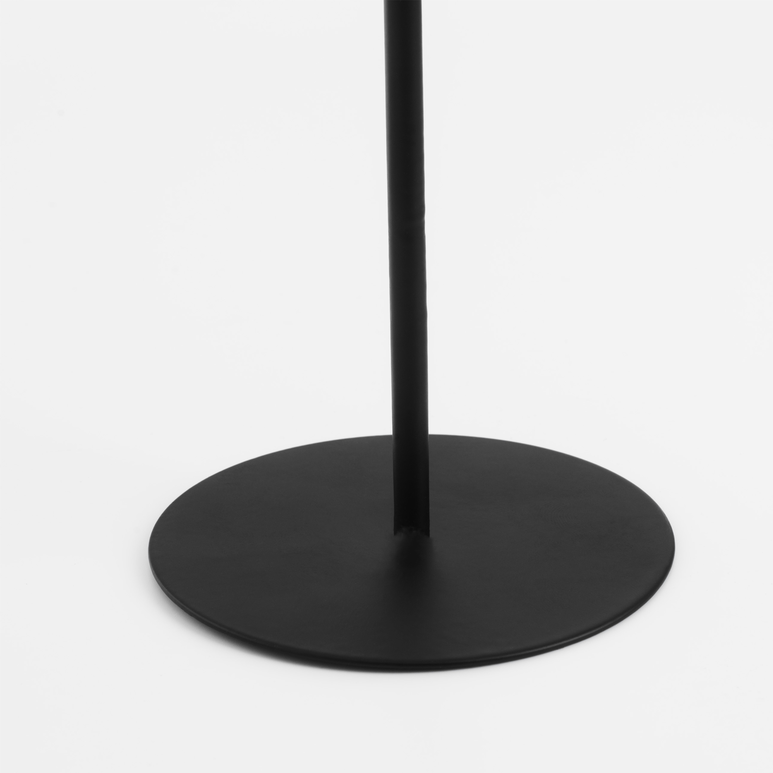 Подсвечник, 15 см, для тонкой свечи, на ножке, металл, черный, Black style изображение № 4