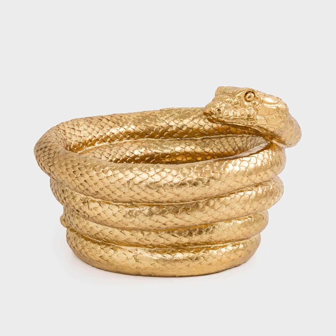 Конфетница 16х11 см полирезин золотистая Змея Snake gold 1193₽