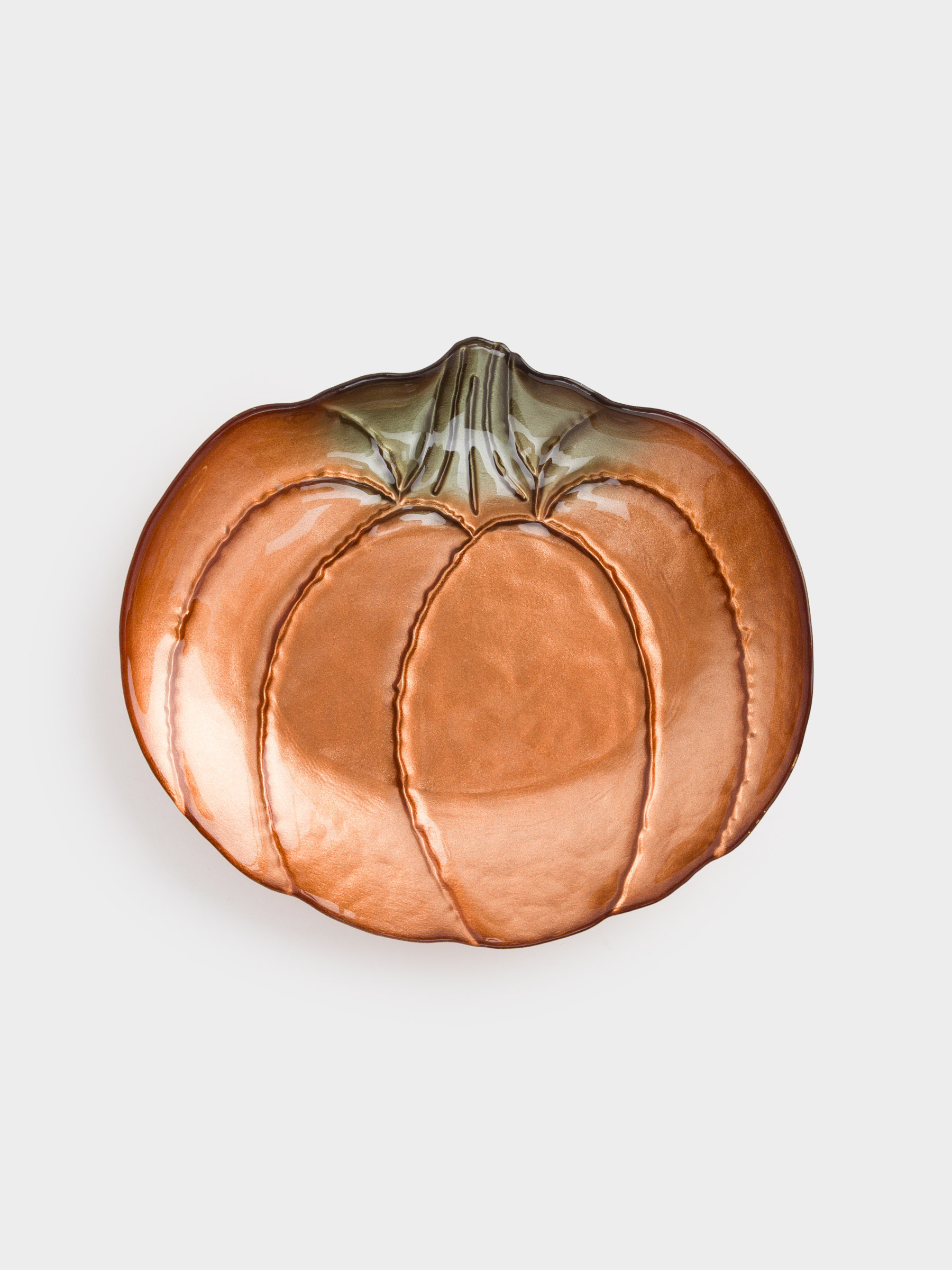 Блюдо, 22х20х4 см, стекло, янтарно-зеленое, Тыква, Pumpkin, image-5