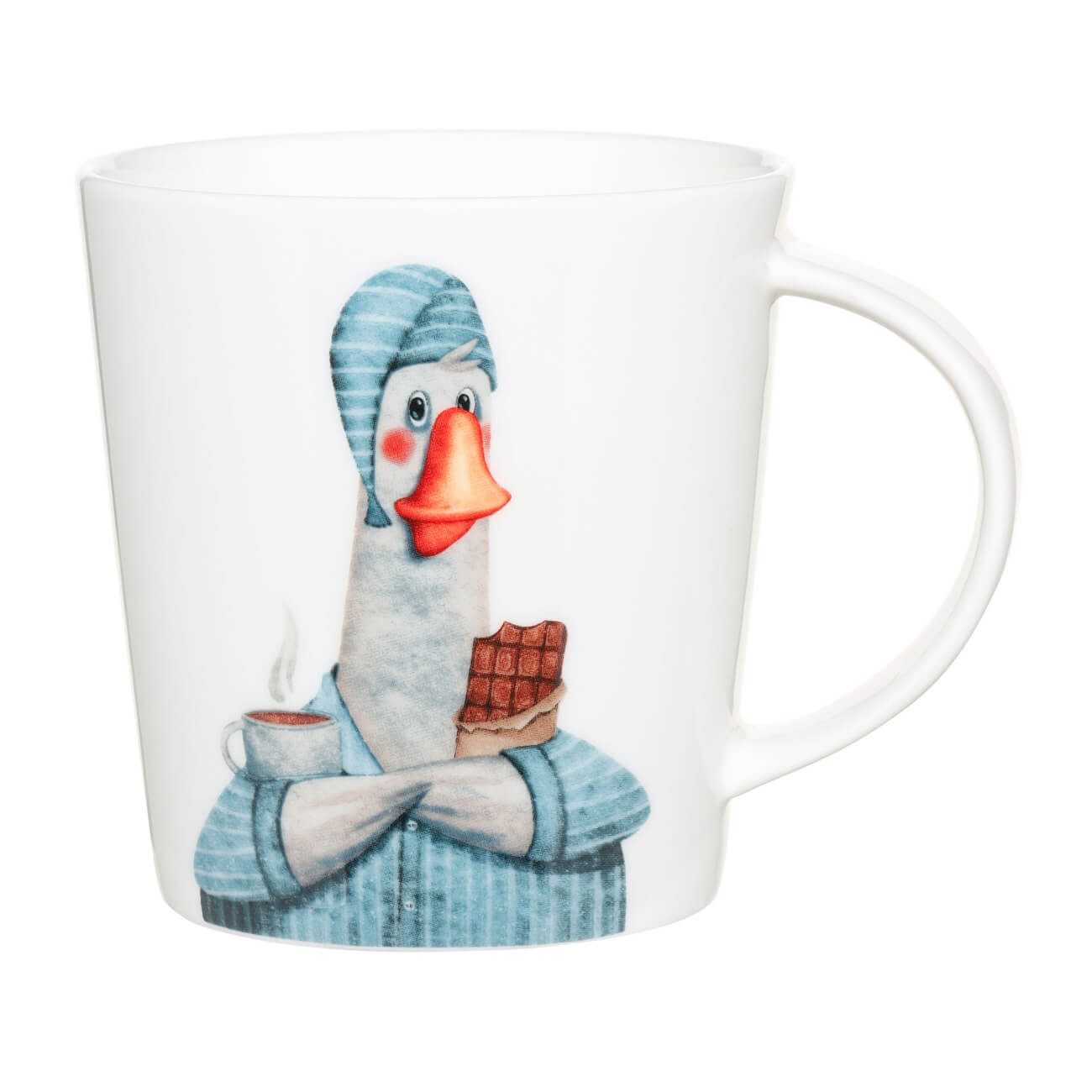 

Кружка, 450 мл, фарфор F, белая, Гусь, Goose