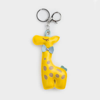 Брелок, 13 см, полиуретан/металл, желтый, Жираф, Giraffe ,image-0