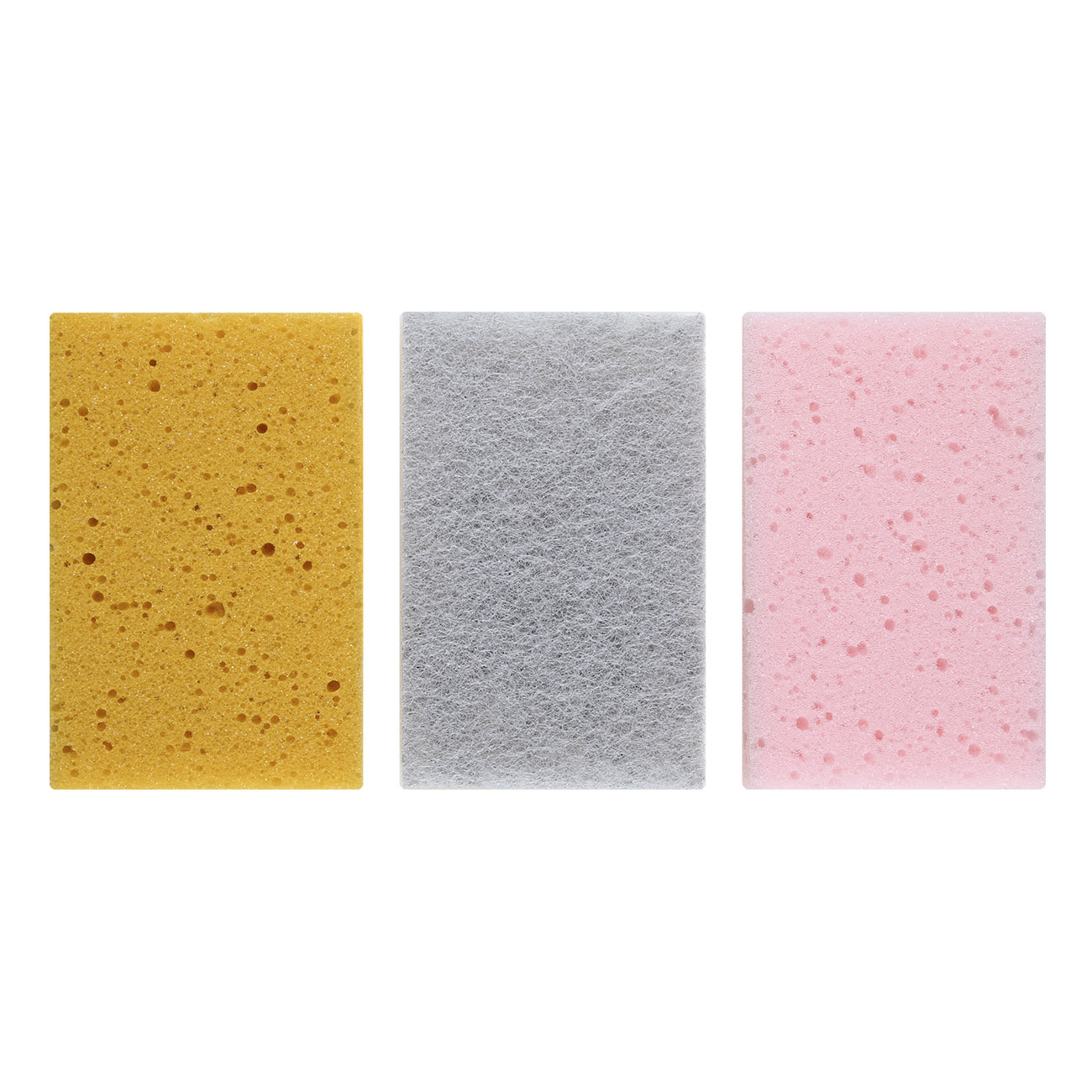 

Губка для мытья посуды, 9х6 см, 3 шт, поролон, Clean