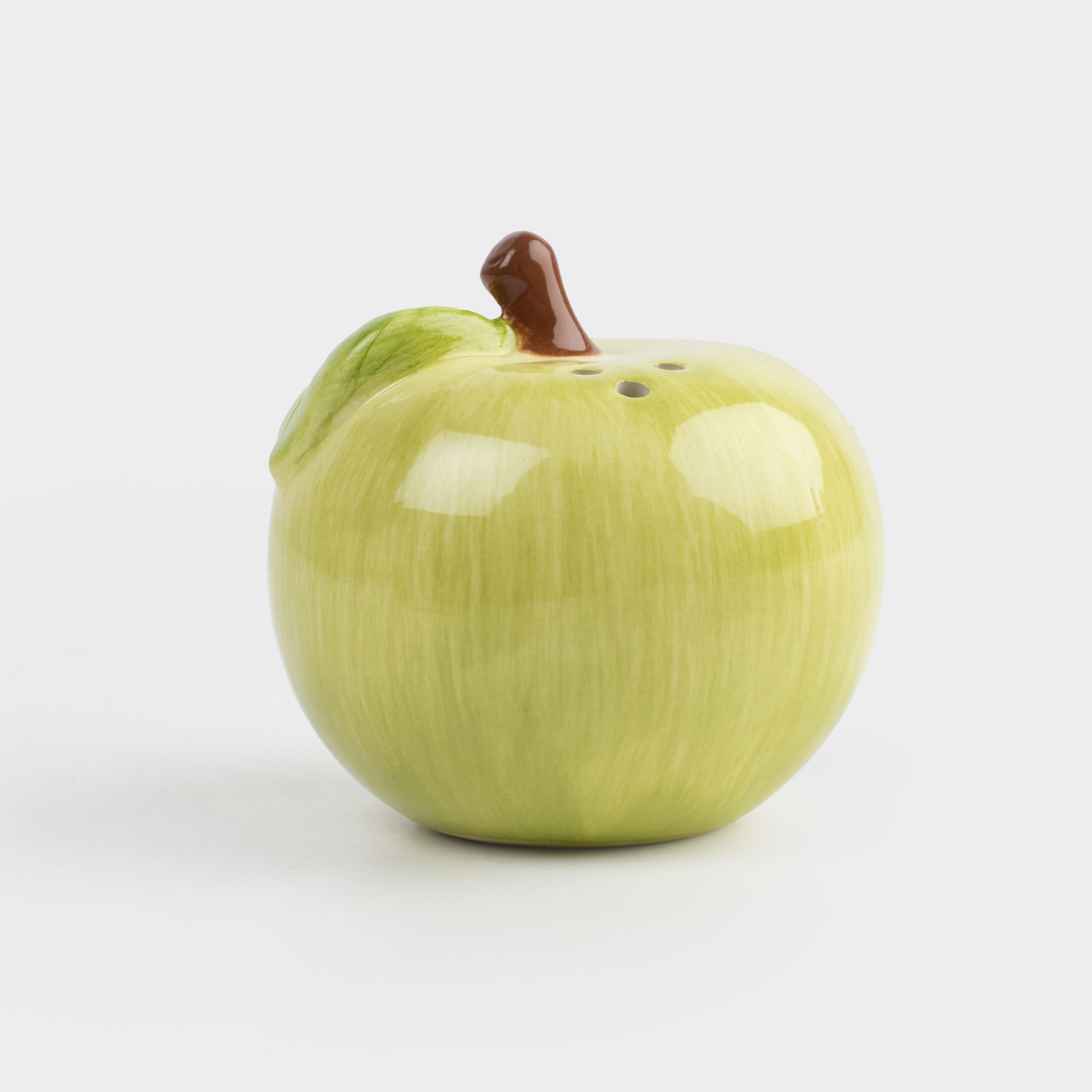 Емкость для соли или перца, 6 см, керамика, зеленая, Яблоко, Fruit garden