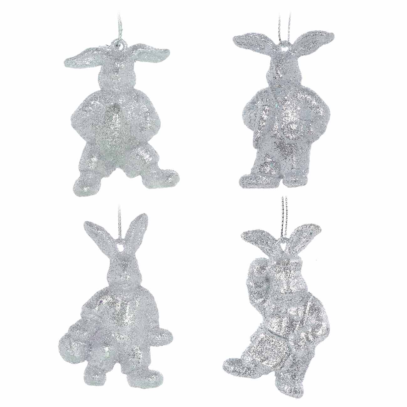 

Игрушка елочная, 6 см, в ассортименте, акрил, серебристая, Кролик, Rabbit