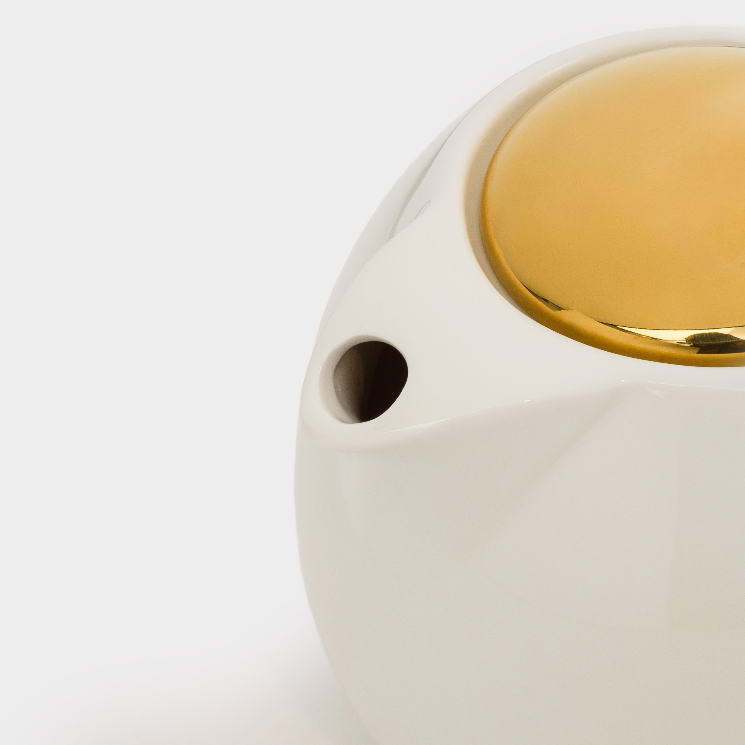 Чайник заварочный, 1 л, керамика/сталь, молочно-золотистый, Цветок, Kettle ceramo, image-2