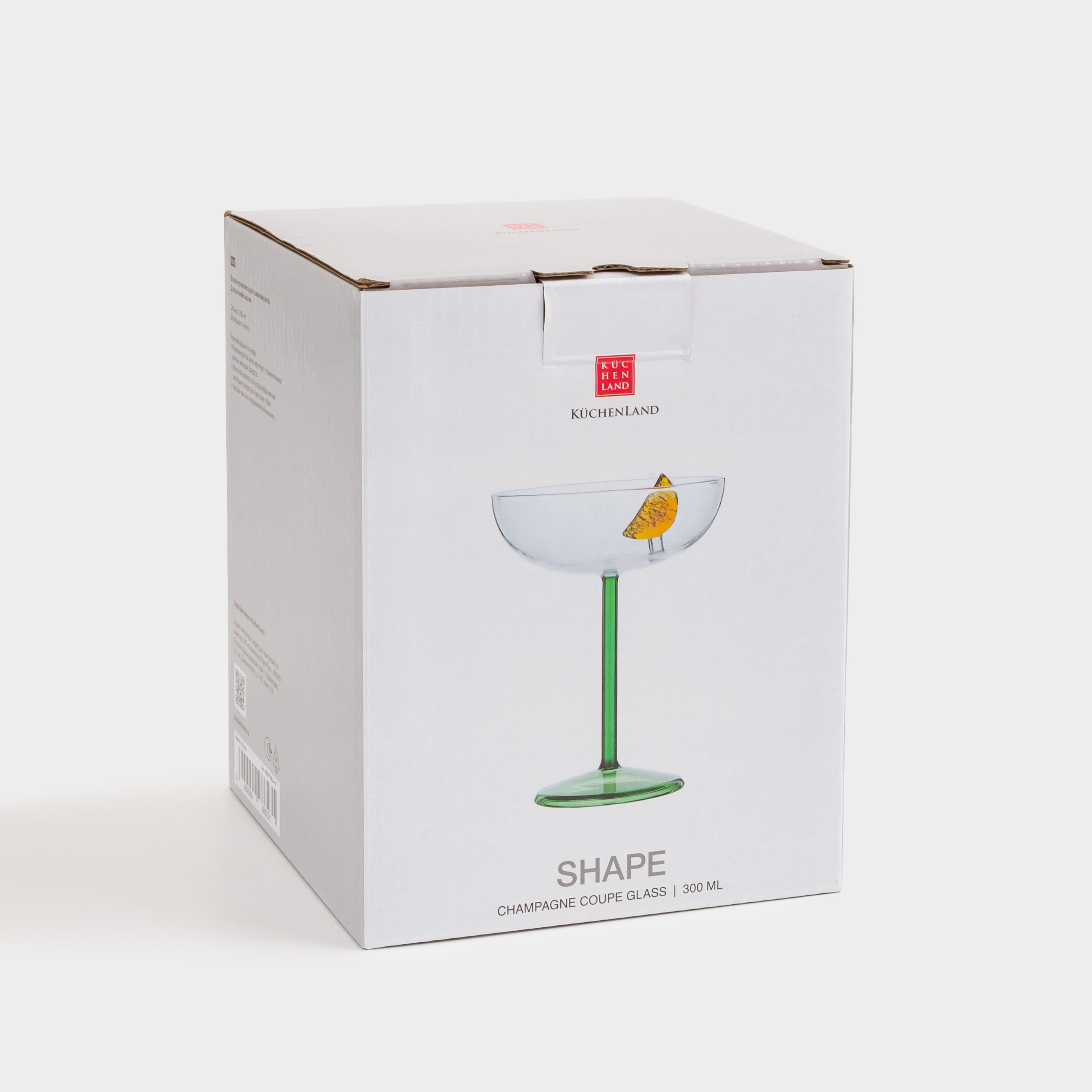 Бокал-креманка для шампанского, 300 мл, стекло, Долька апельсина, Shape, image-3