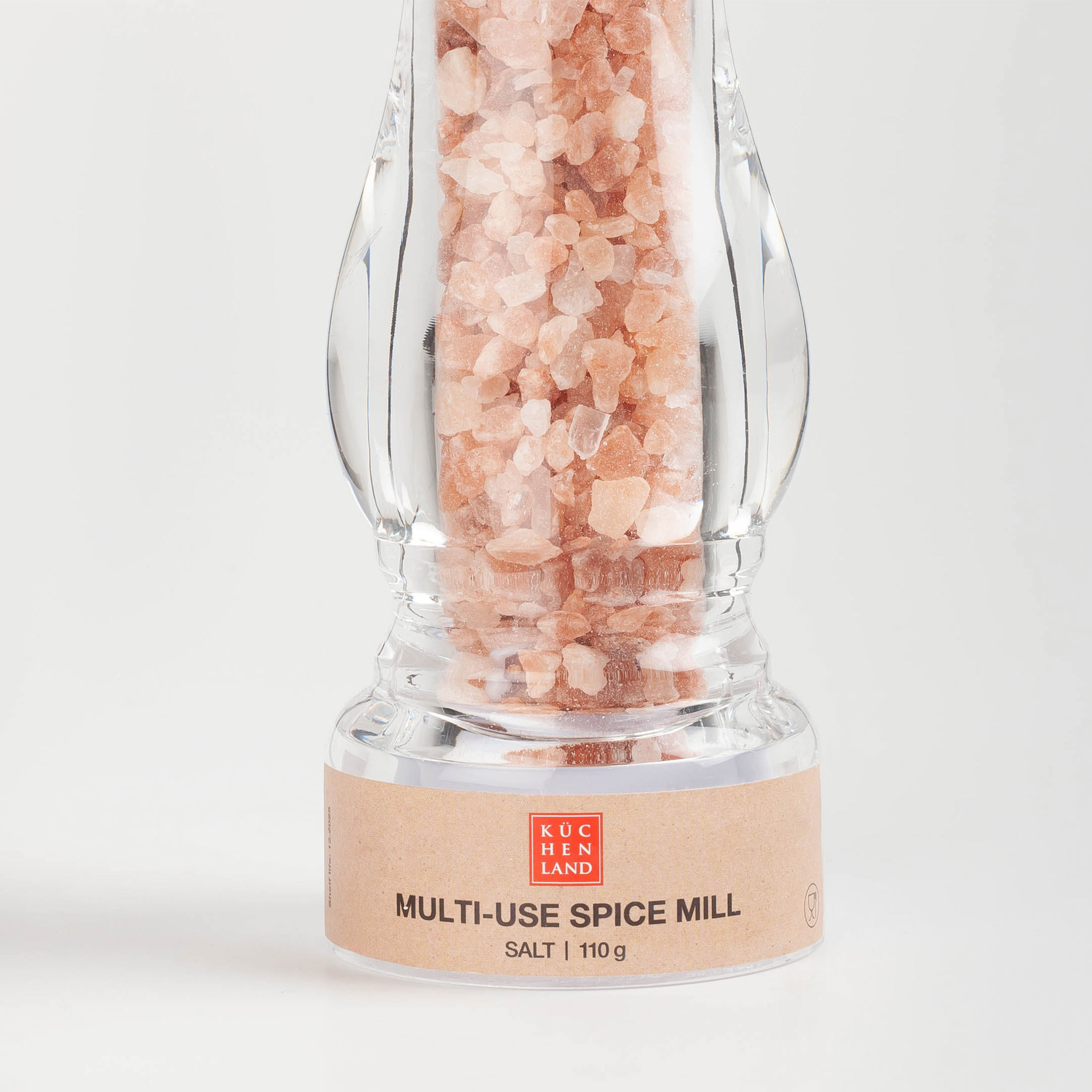 Мельница для специй, 22 см, 110 г, механическая, акрил, Розовая соль, Seasoning изображение № 4