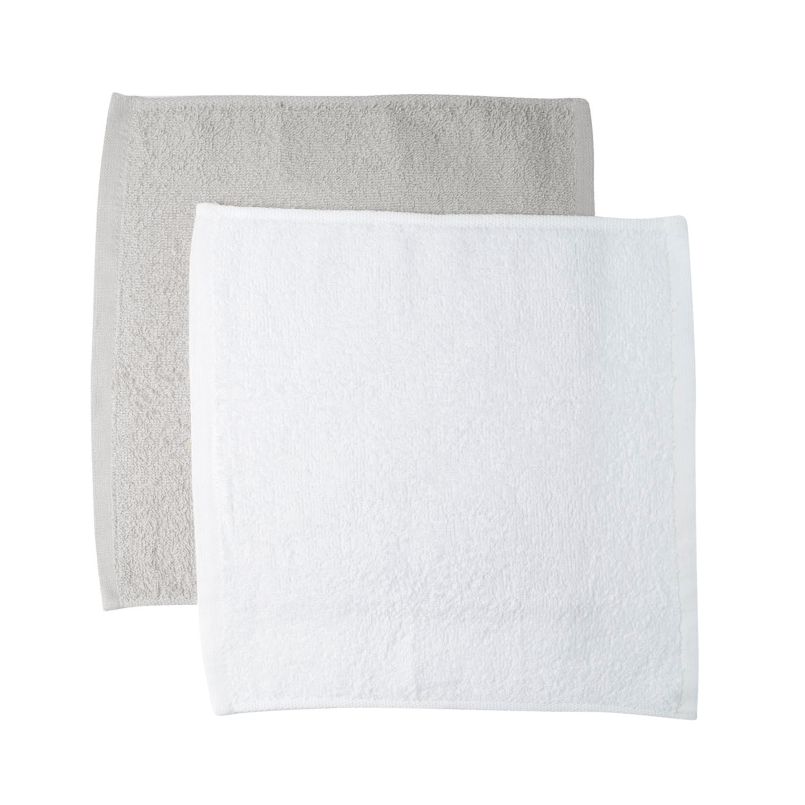 Полотенце, 30х30 см, 4 шт, в корзине, хлопок/целлюлоза, серое/белое, Basket towel