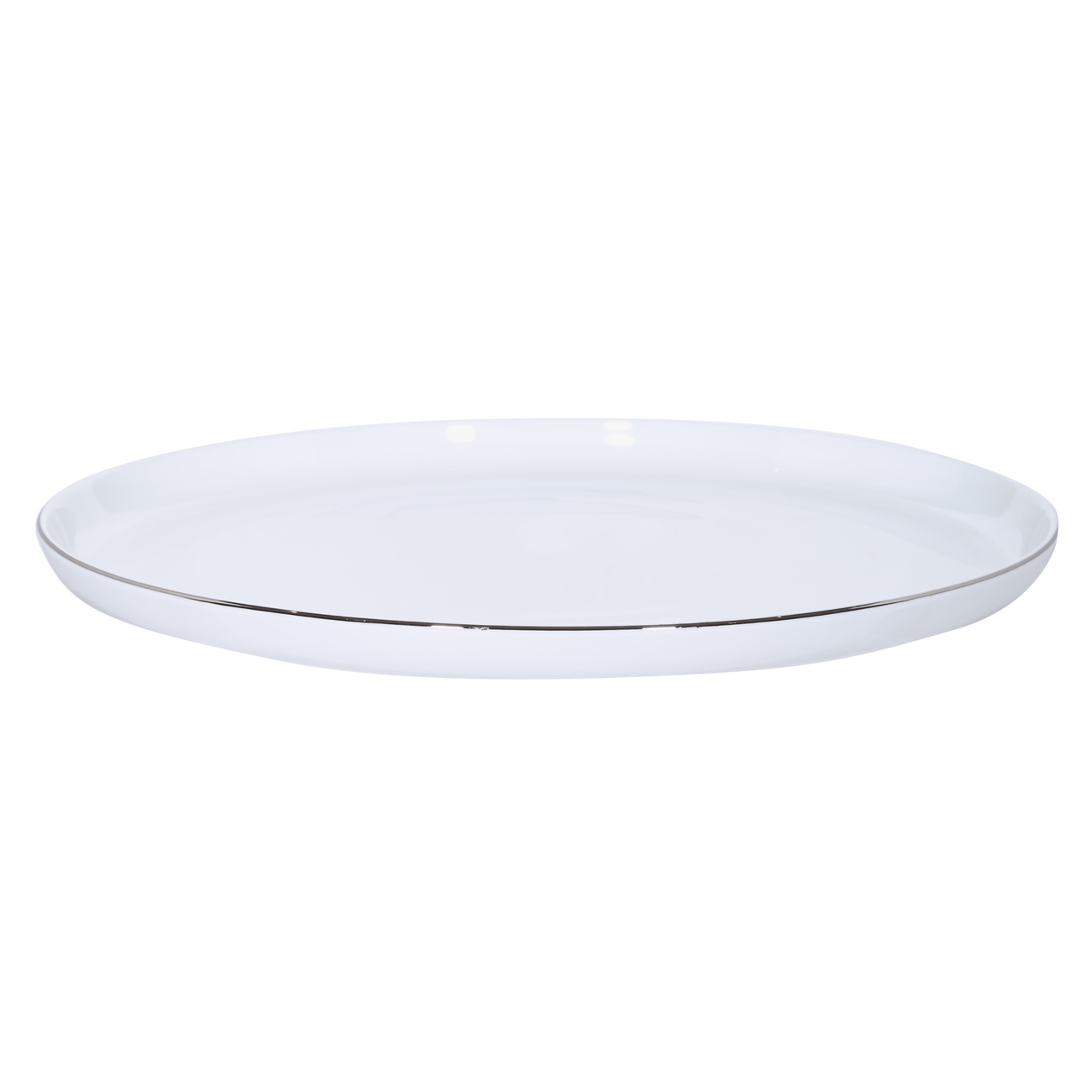 Тарелка обеденная, 26 см, фарфор F, белая, Ideal silver