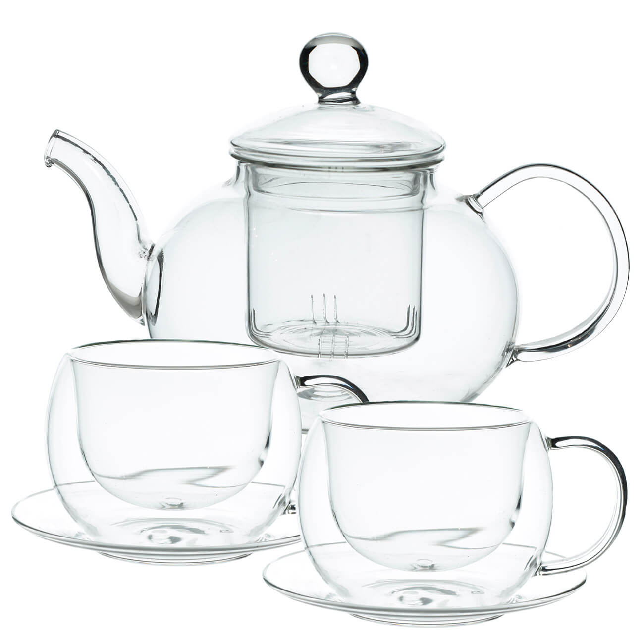 Набор чайный, 2 перс, 5 пр, стекло Б, Air чайный напиток richard mental power с добавками 25 сашетов