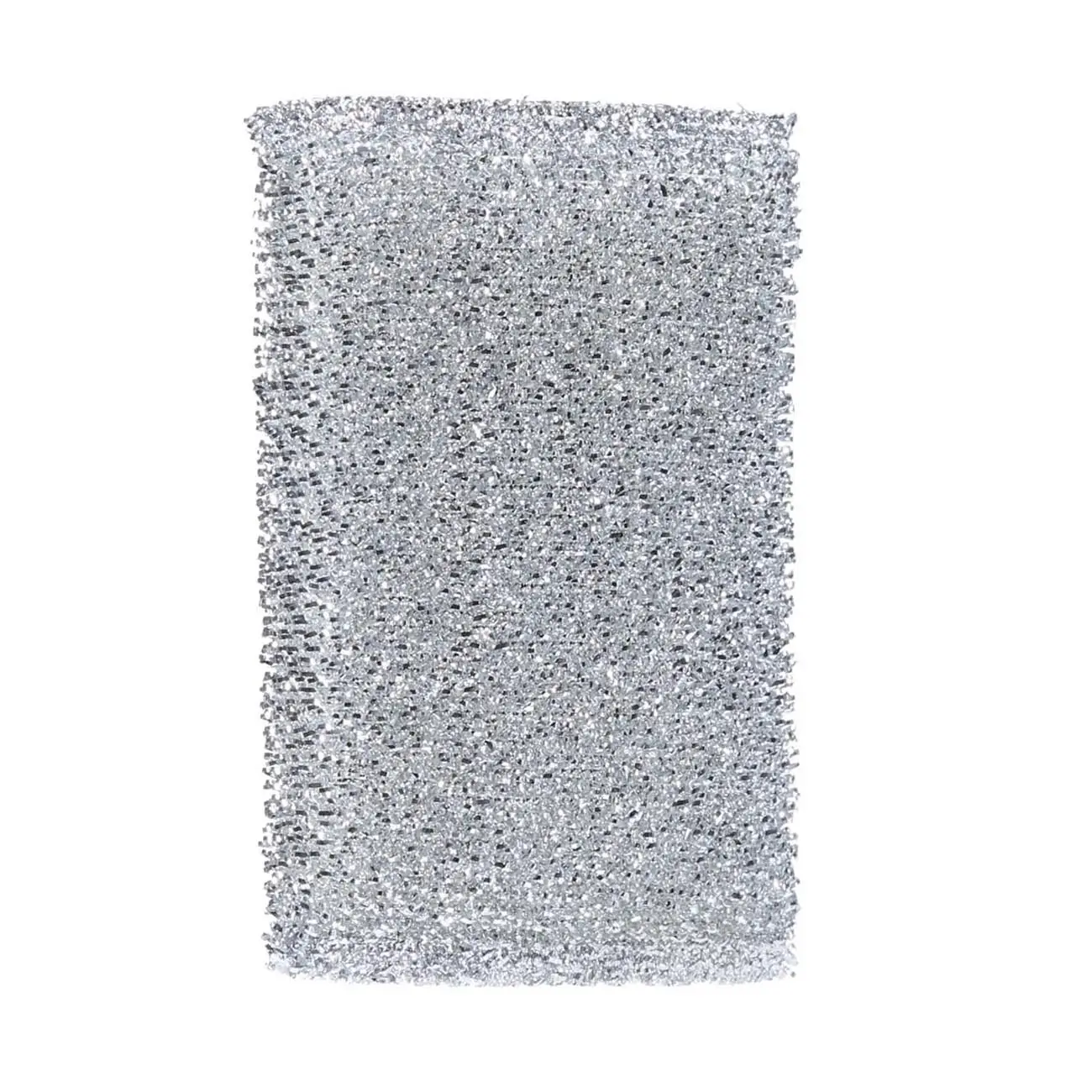 Губка для мытья посуды, 13х9 см, дакрон/поролон, серебристая, Clean, image-0