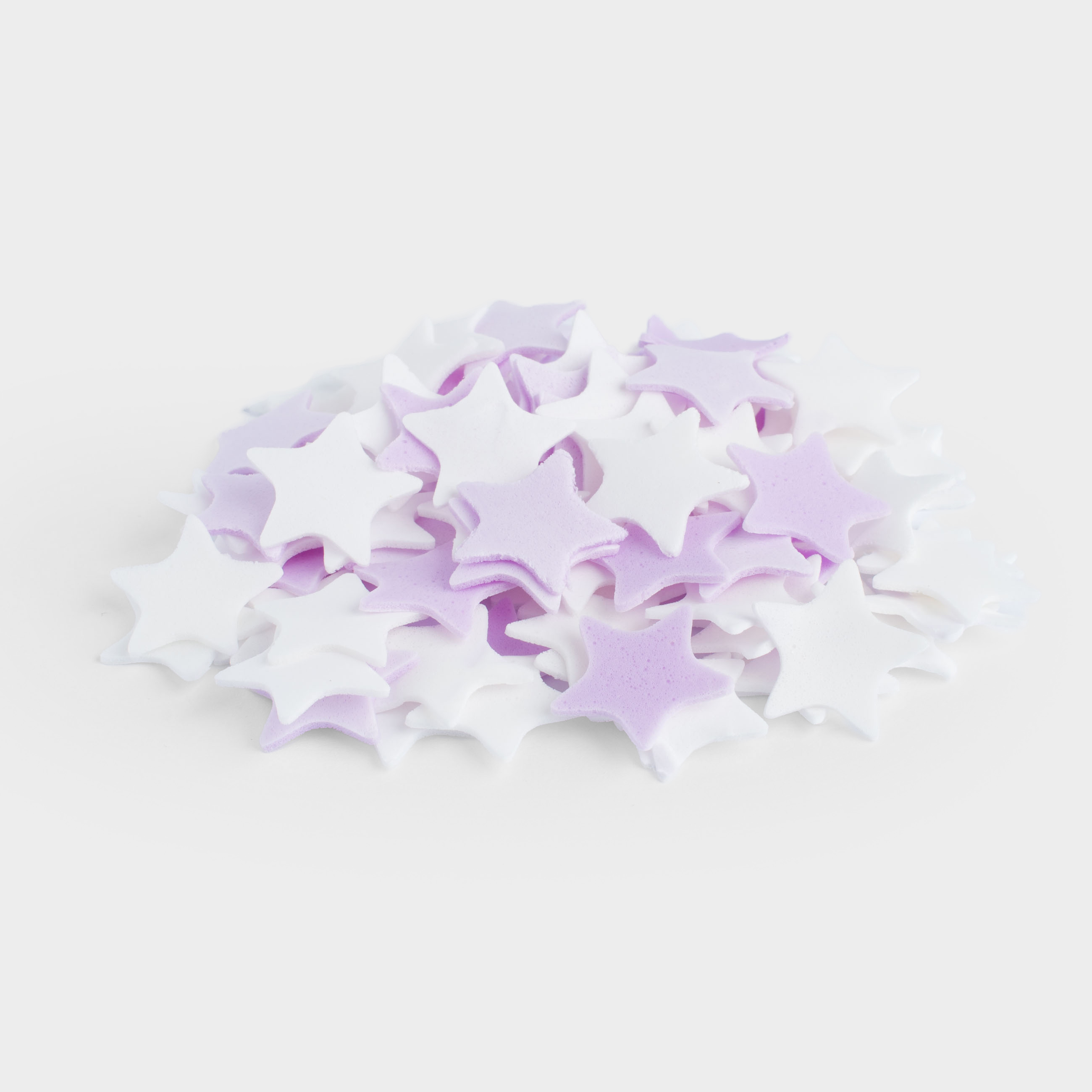 Мыло-конфетти, 2 см, 80 шт, фиолетовое/белое, Кокос/Виноград, Звезда, Confetti