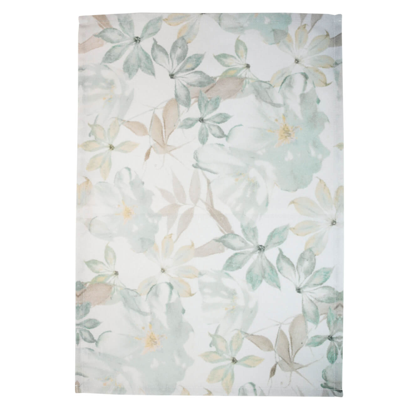 Полотенце кухонное, 40x60 см, хлопок, белое, Цветы, Bloome изображение № 1
