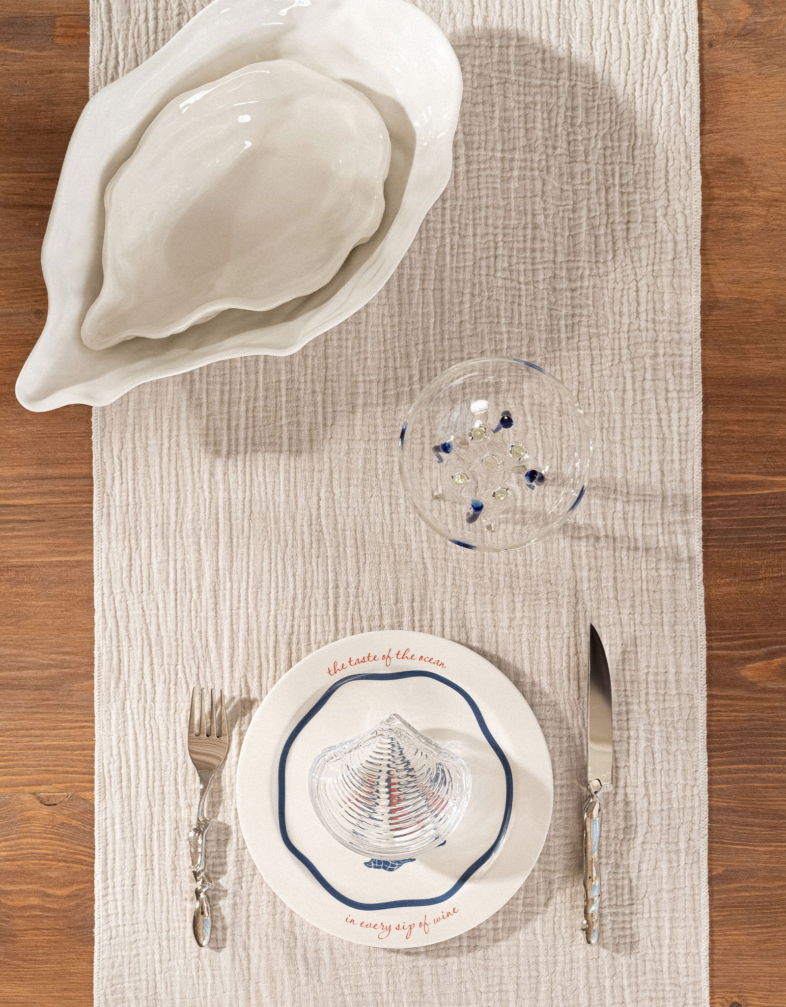 Дорожка настольная, 40x160 см, муслин, бежевая, Полосы, Muslin print, image-5