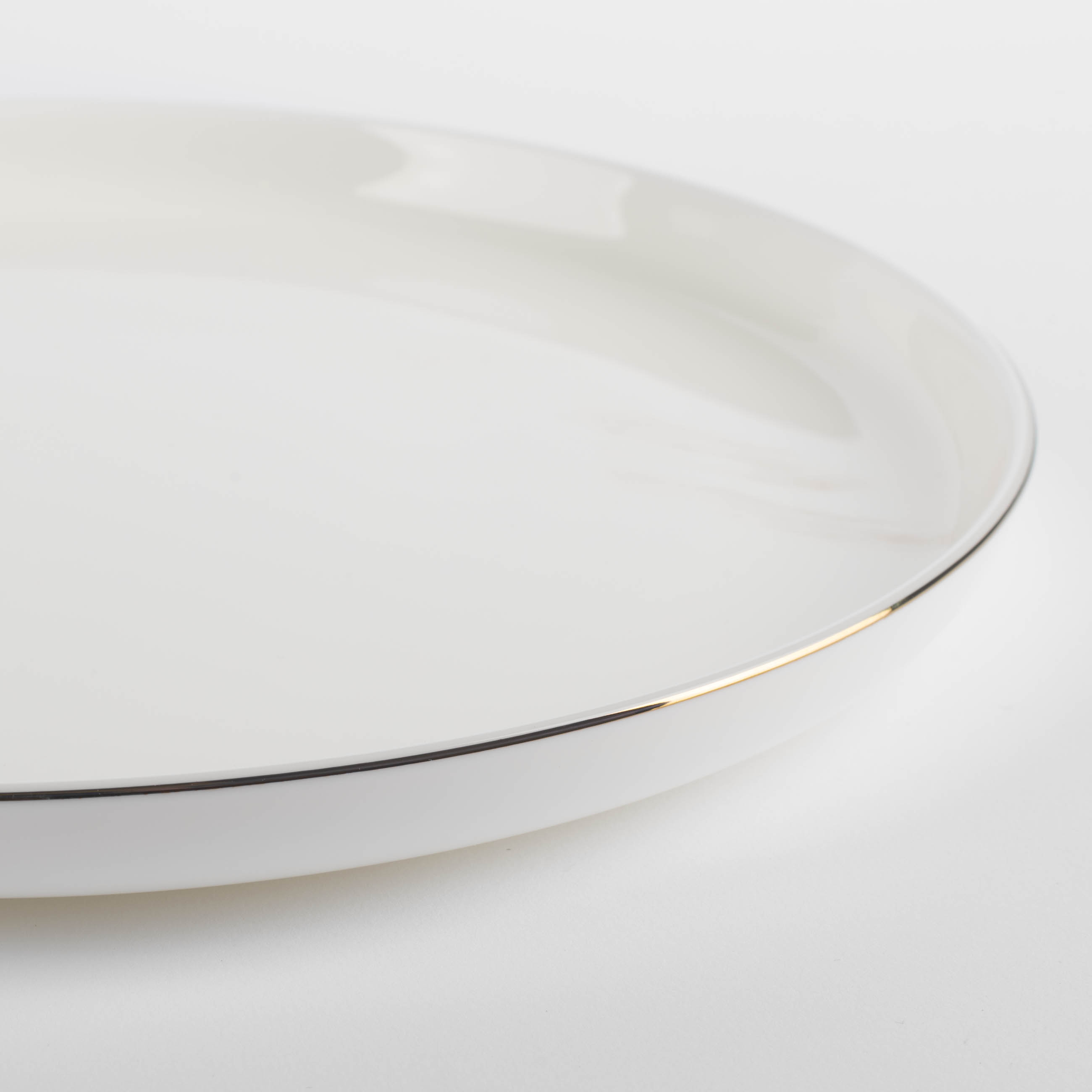 Тарелка обеденная, 26 см, фарфор F, белая, Ideal gold изображение № 4
