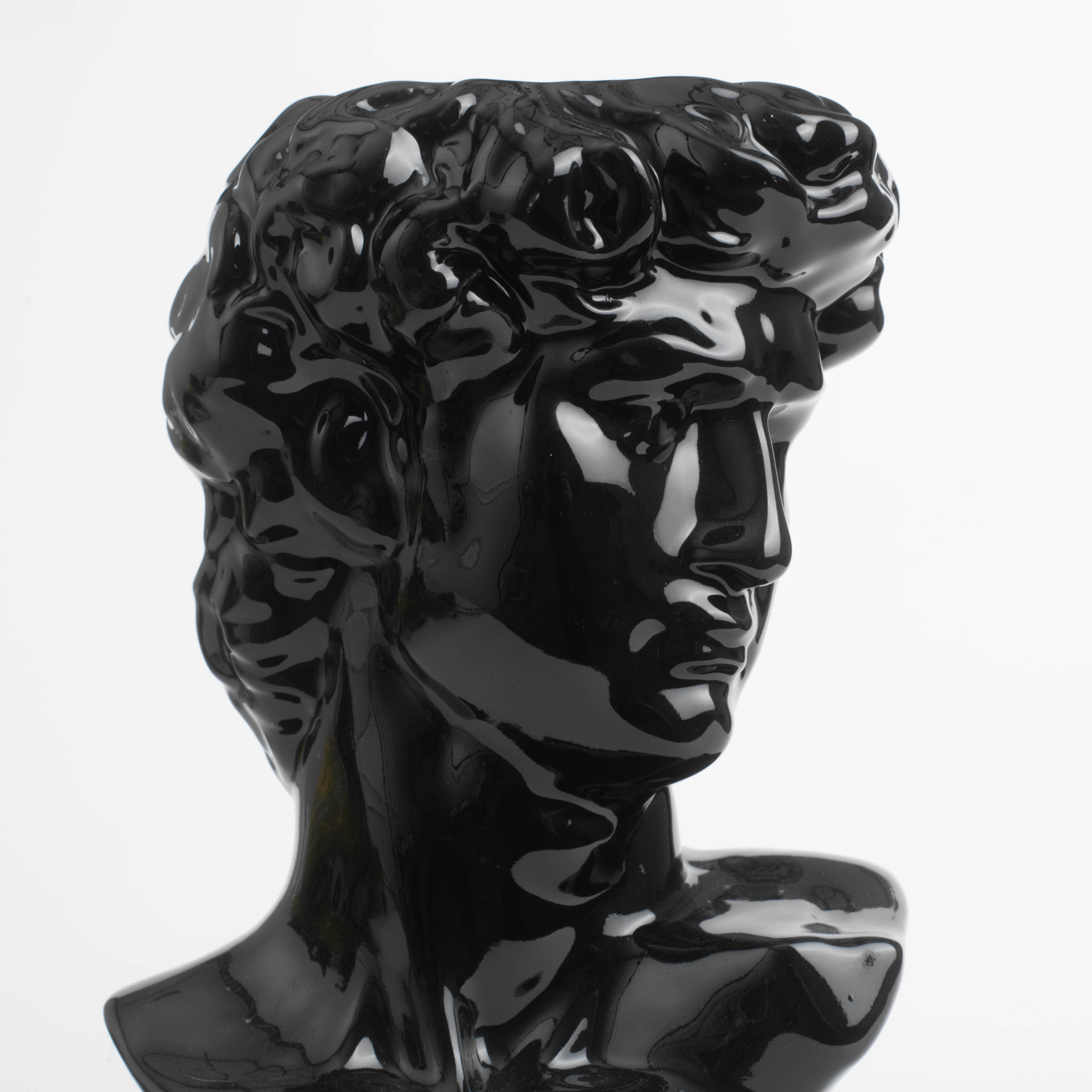 Ваза для цветов, 24 см, декоративная, фарфор Р, черная, Давид, Apollo изображение № 4