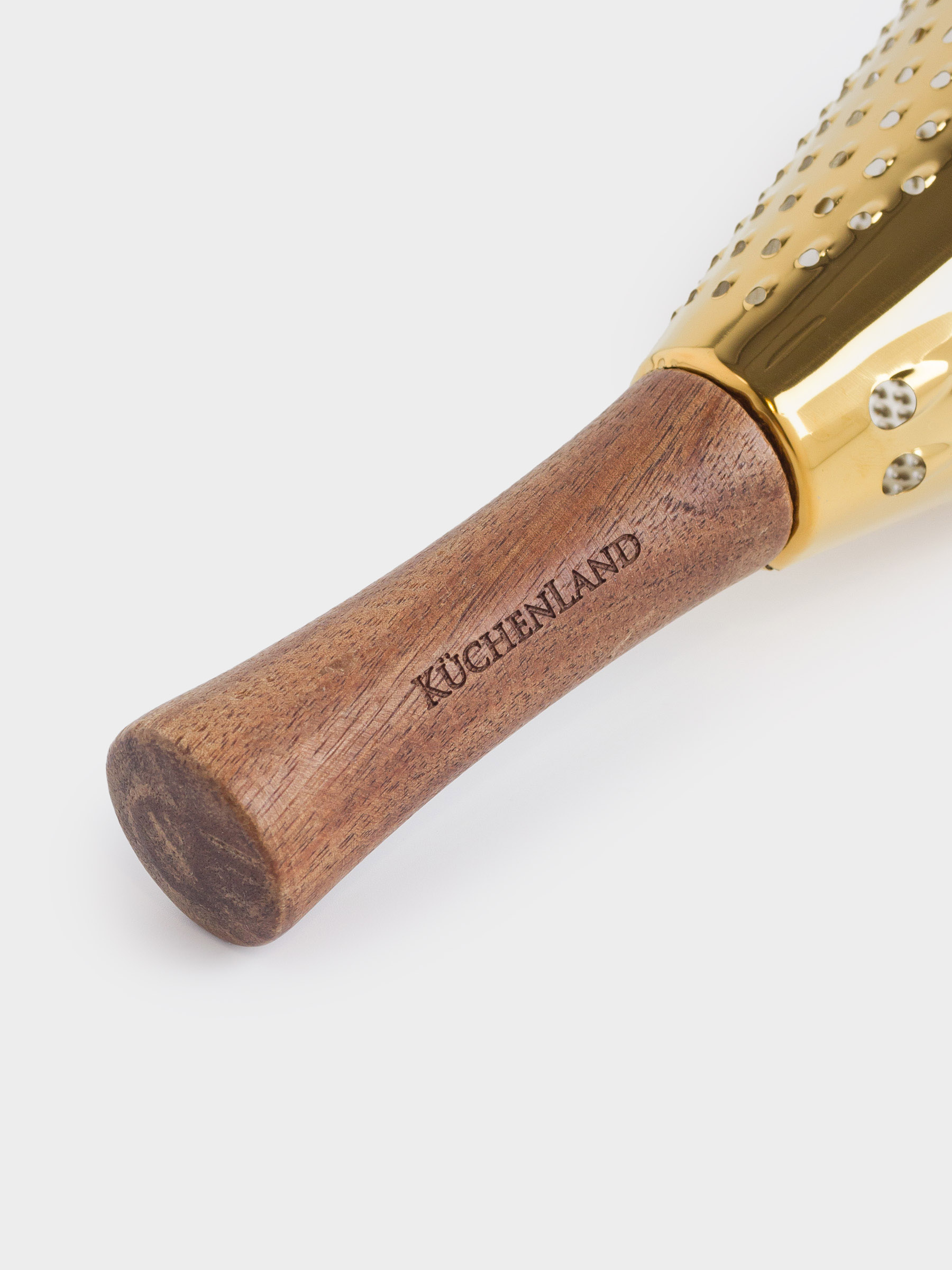 Терка, 24 см, сталь/дерево/резина, круглая, золотистая, Classic gold, image-1