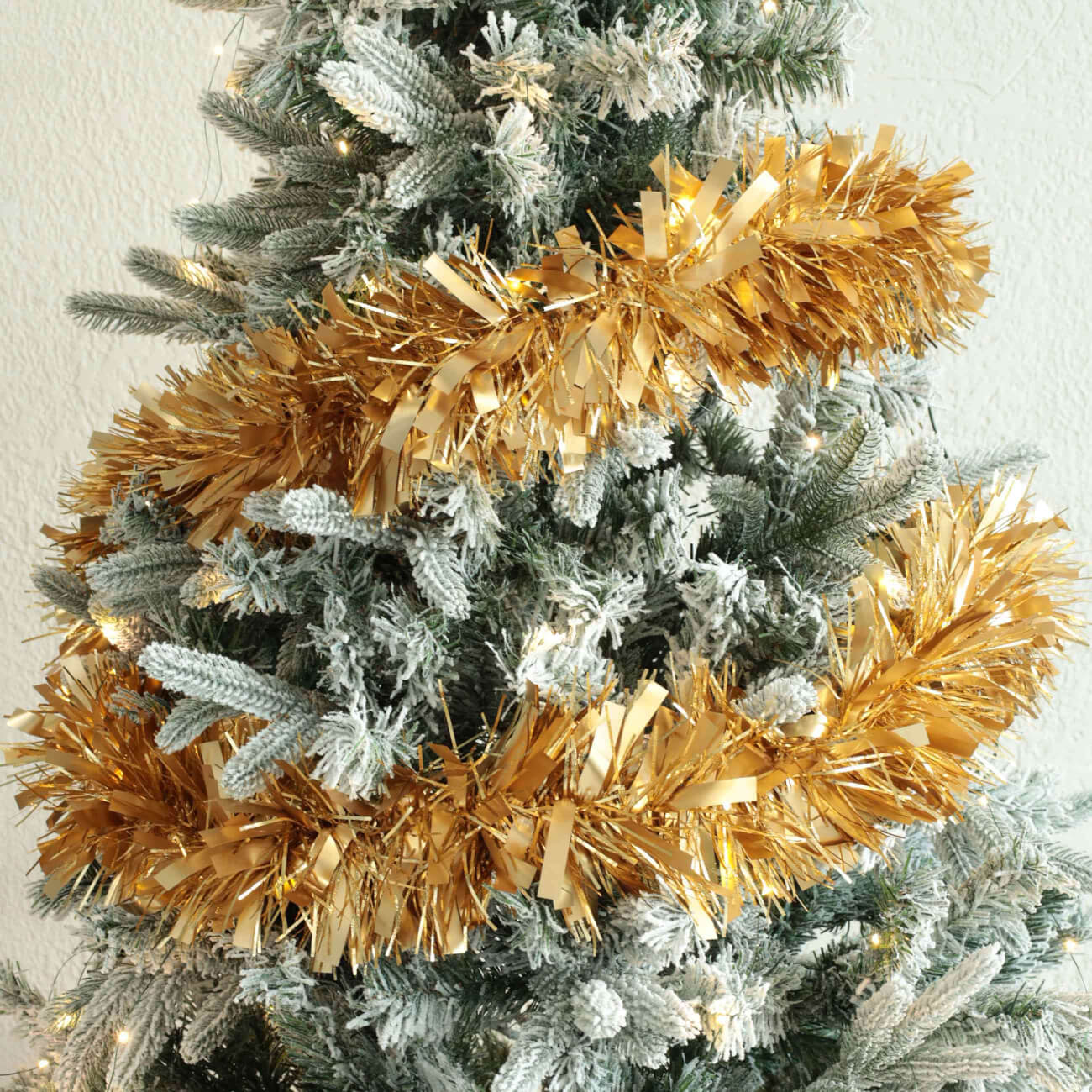 

Гирлянда декоративная, 2 м, мишура, шампань, Tinsel christmas