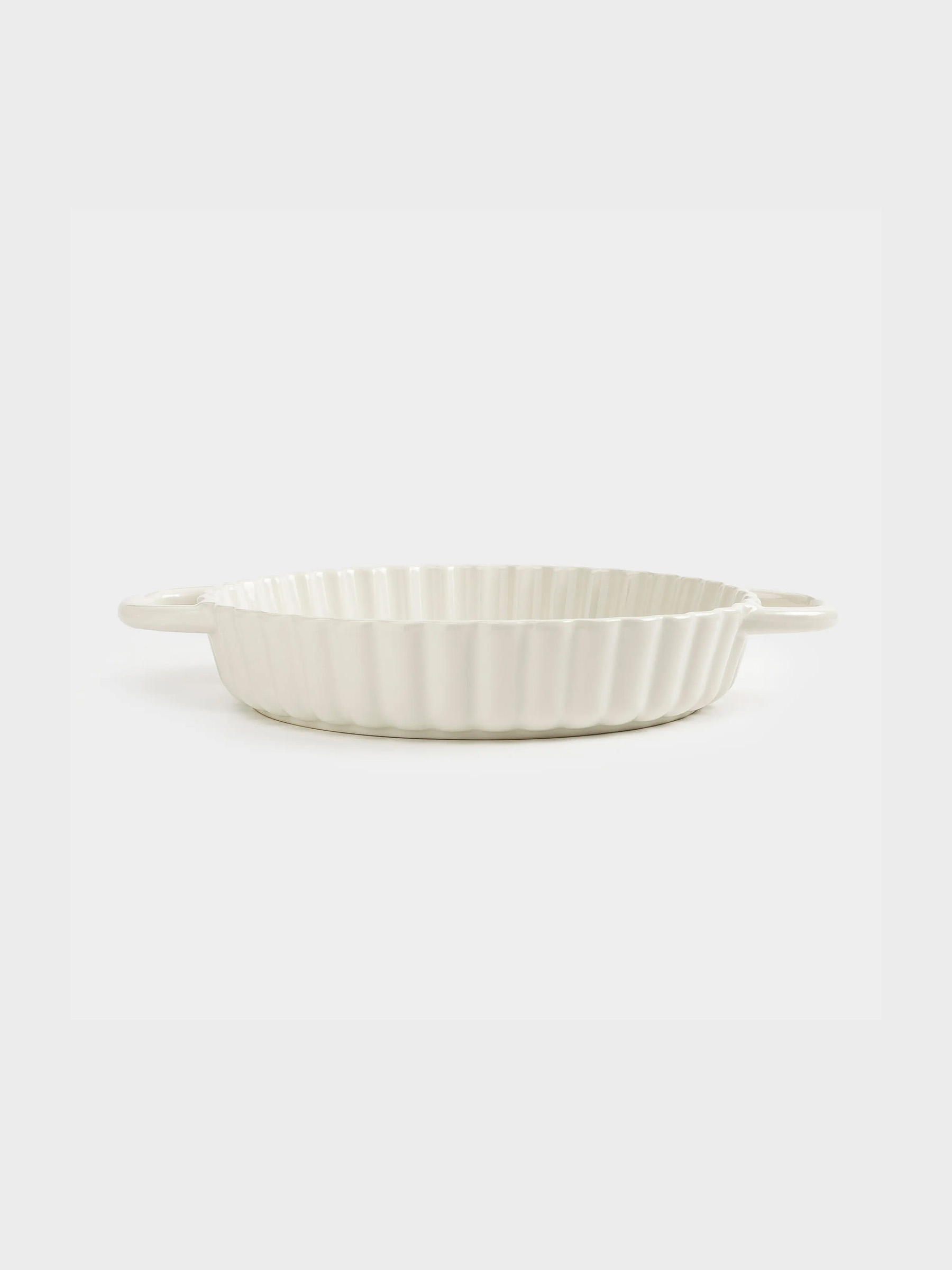 Форма для запекания, 22 см, керамика, круглая, молочная, Cakes ivory