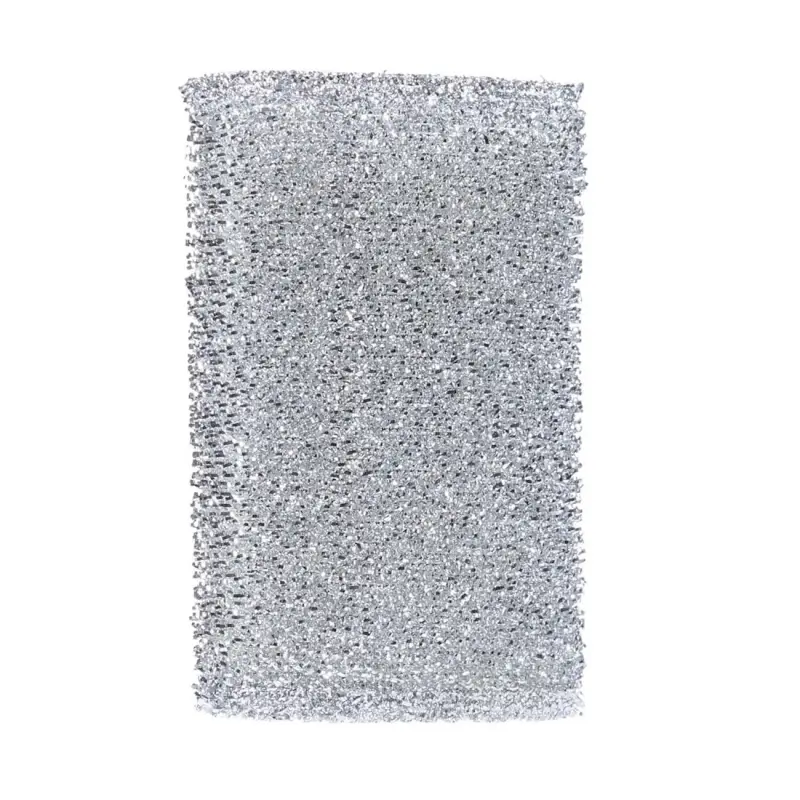 Губка для мытья посуды, 13х9 см, дакрон/поролон, серебристая, Clean ,image-0