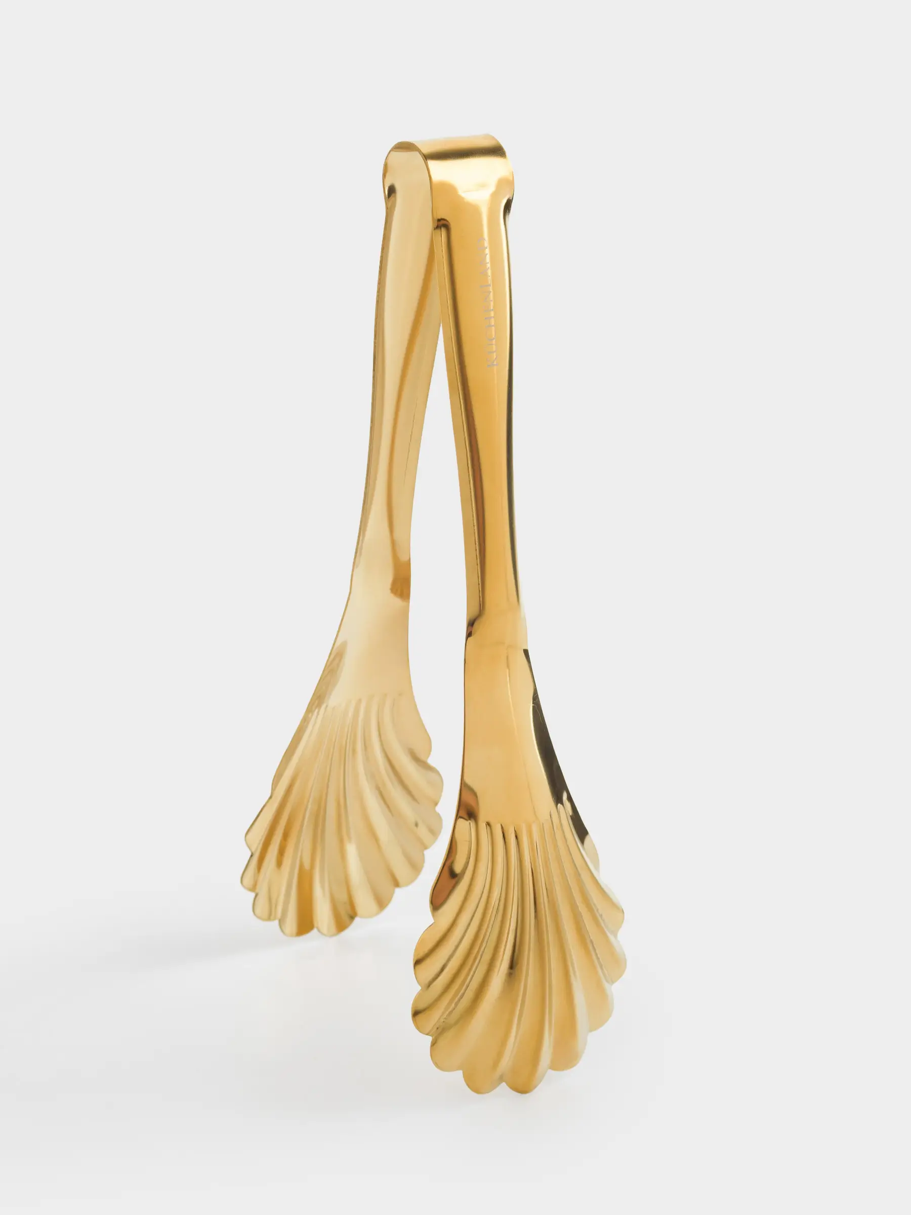 Щипцы кухонные, 23 см, сталь, золотистые, Ракушки, Classic gold