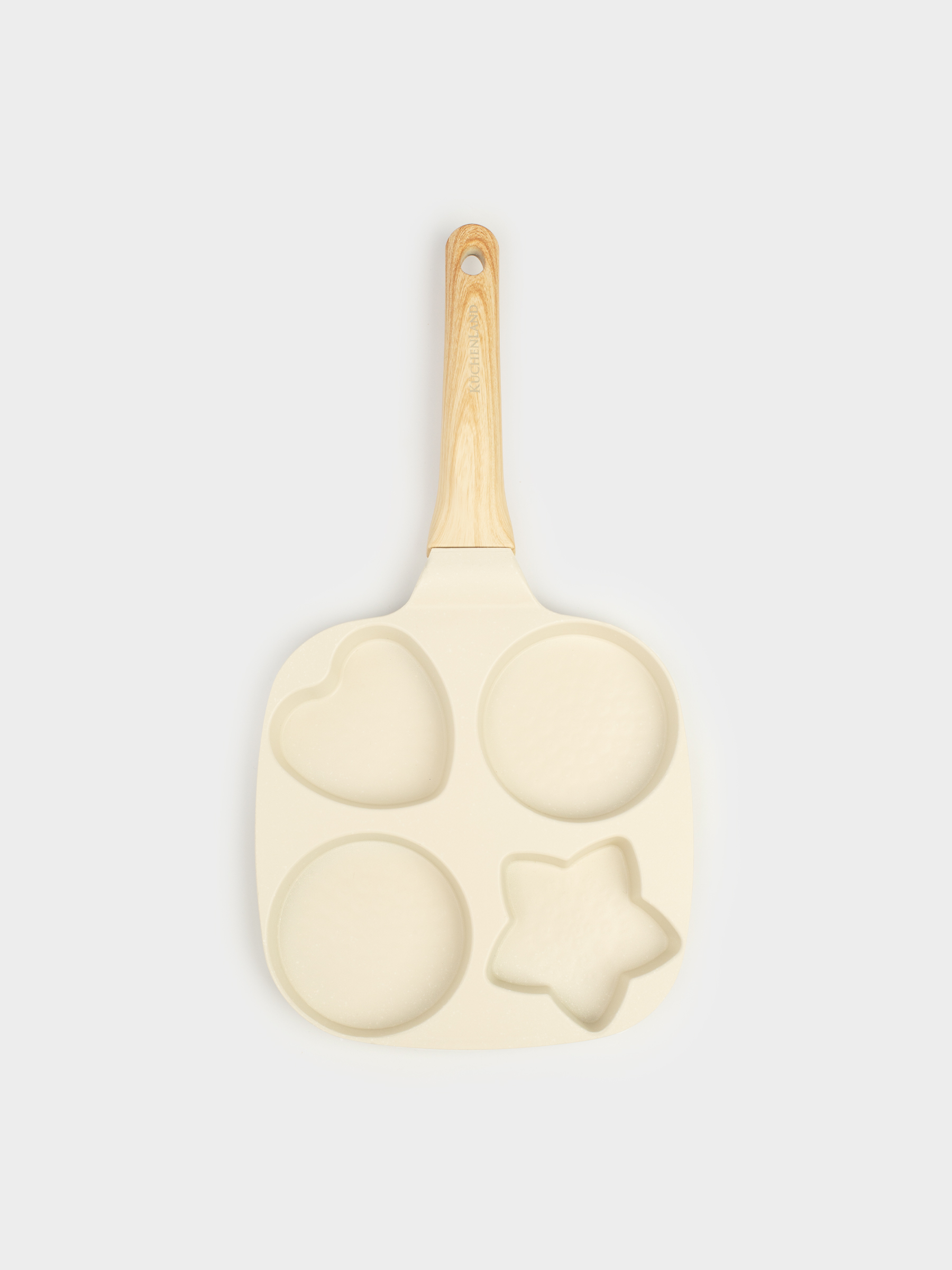 Сковорода для яиц и оладий, 19 см, 4 отд, с покрытием, алюминий, молочная, Фигуры, Sentimentality, image-5