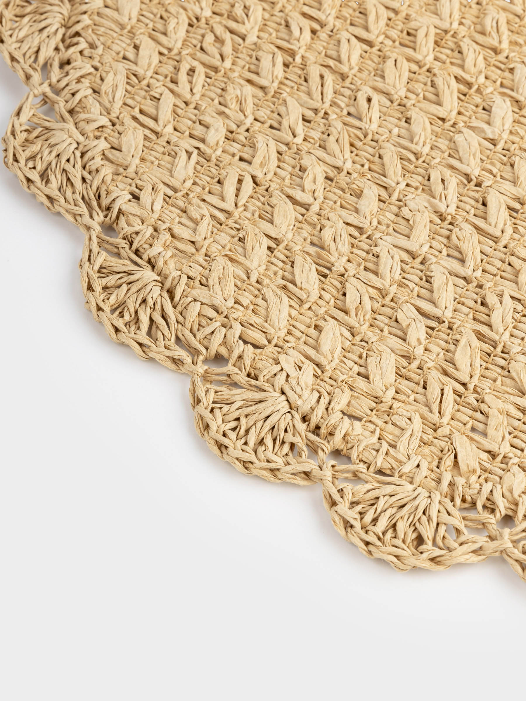 Салфетка под приборы, 38 см, целлюлоза, круглая, бежевая, Straw