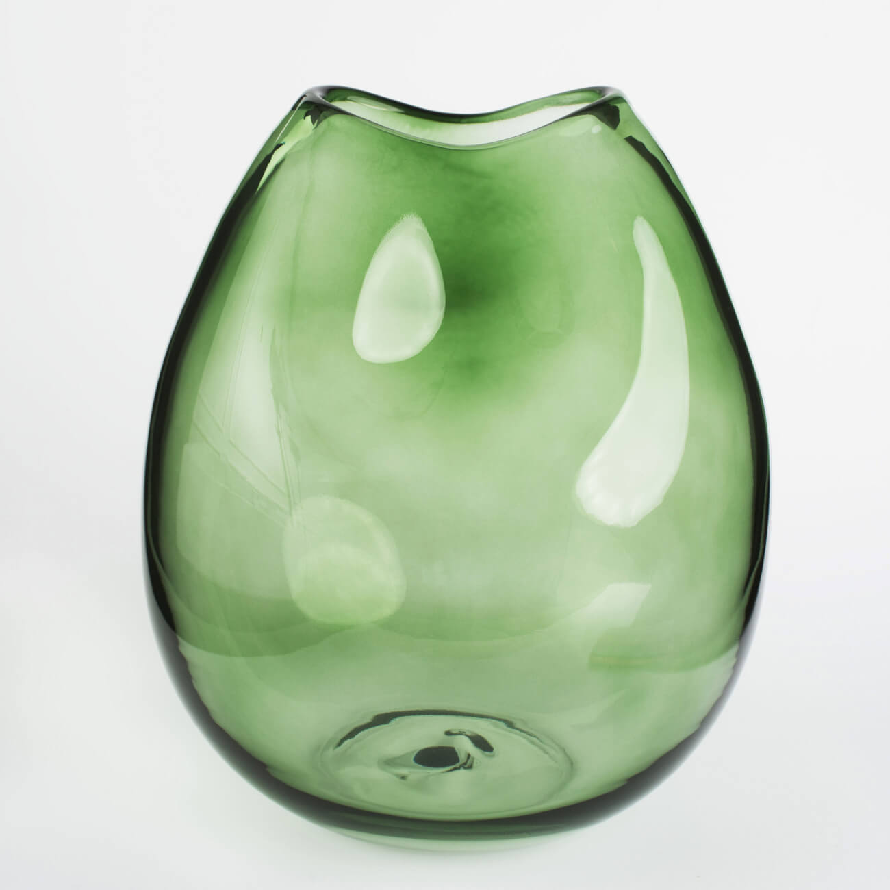 тарелка десертная стекло 19 5 см круглая green city pasabahce 10327slbd38 зеленая Ваза для цветов, 25 см, стекло, зеленая, Clear color