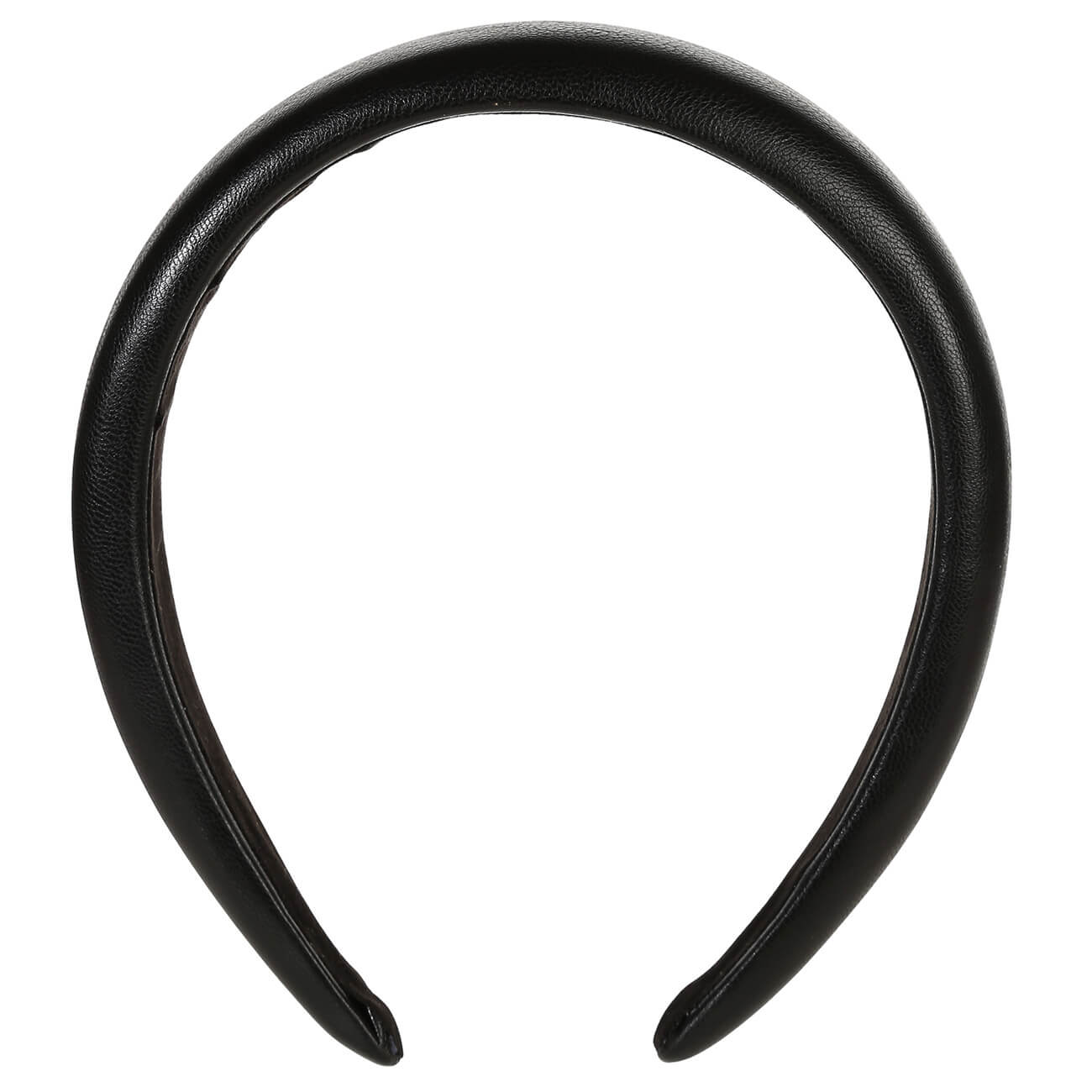Ободок для волос, 12х13 см, полиуретан, черный, Элегантность, Leather изображение № 1