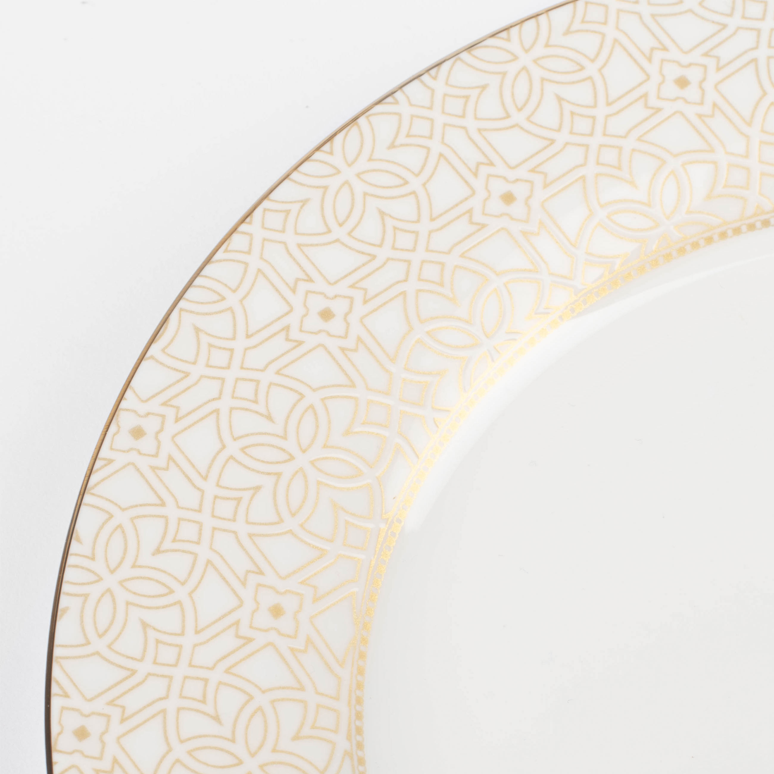 Тарелка десертная, 19 см, фарфор F, серая, с золотистым кантом, Орнамент, Liberty изображение № 5