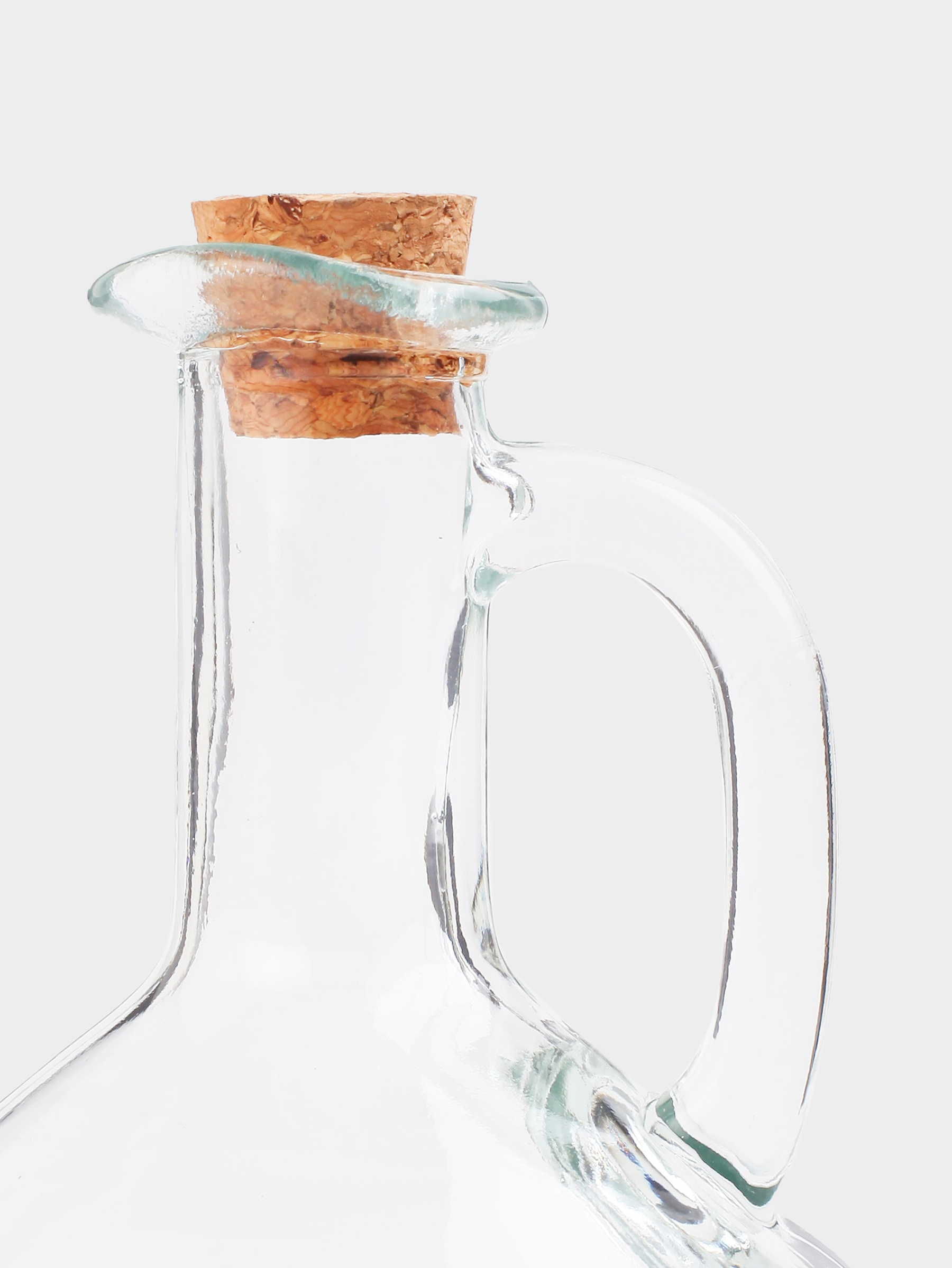 Емкость для масла или уксуса, 400 мл, с ручкой, стекло/пробка, Кувшин, Clear cork, image-3