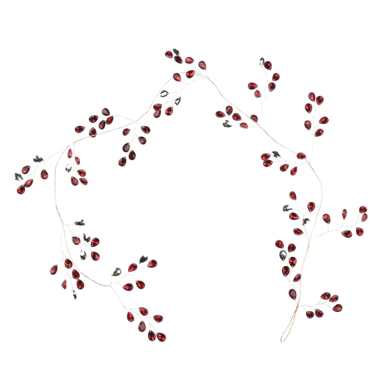 

Ветка-гирлянда декоративная, 1,2 м, пластик, Бордовые бусины, Winter berry