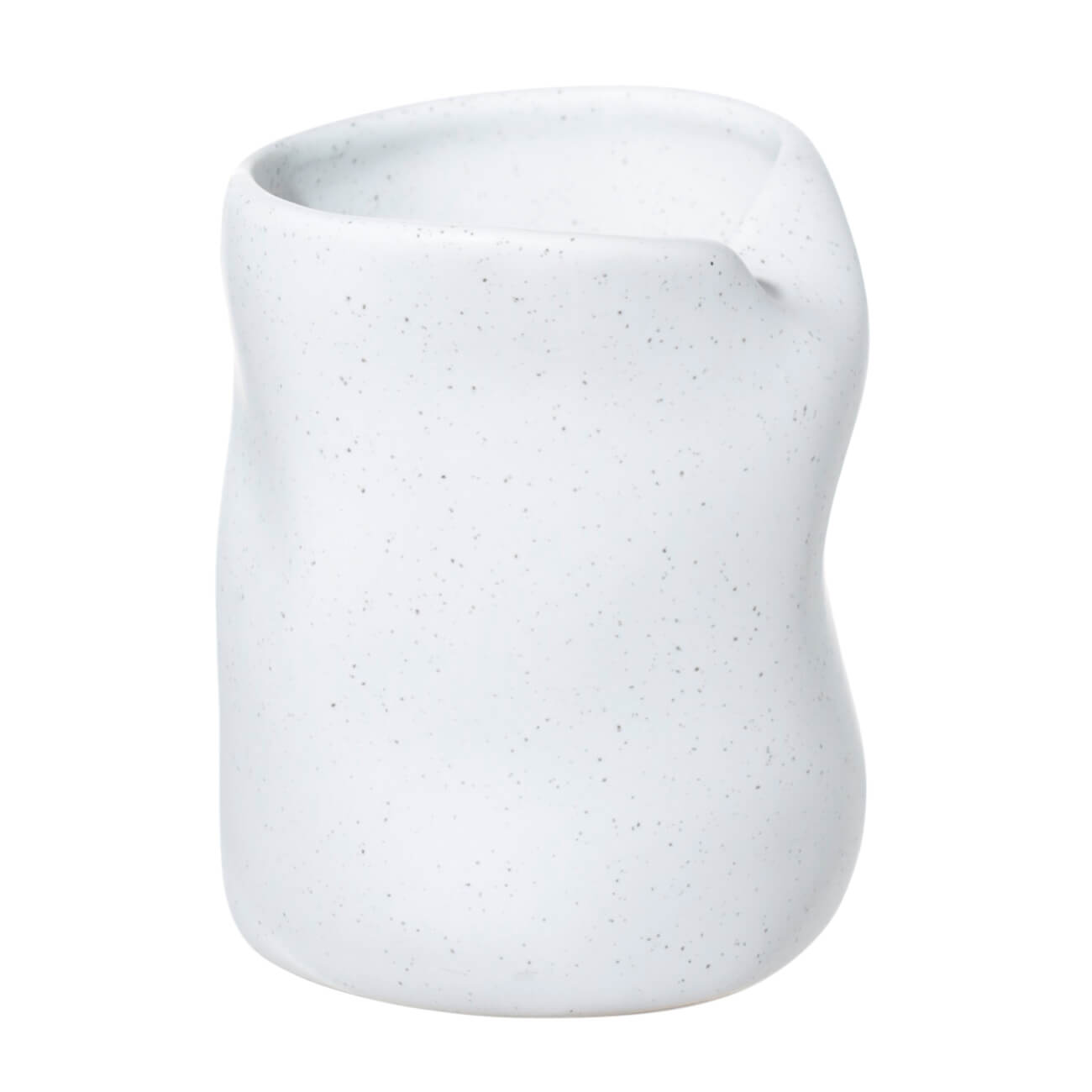 Стакан для ванной комнаты, 10 см, керамика, белый, в крапинку, Delicia стакан для ванной комнаты 10 см керамика белый с серебристым кантом kaliopa