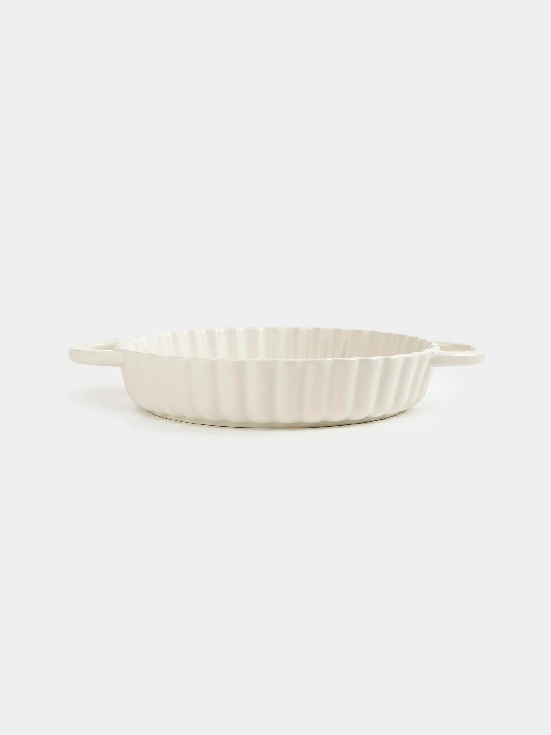 Форма для запекания, 22 см, керамика, круглая, молочная, Cakes ivory