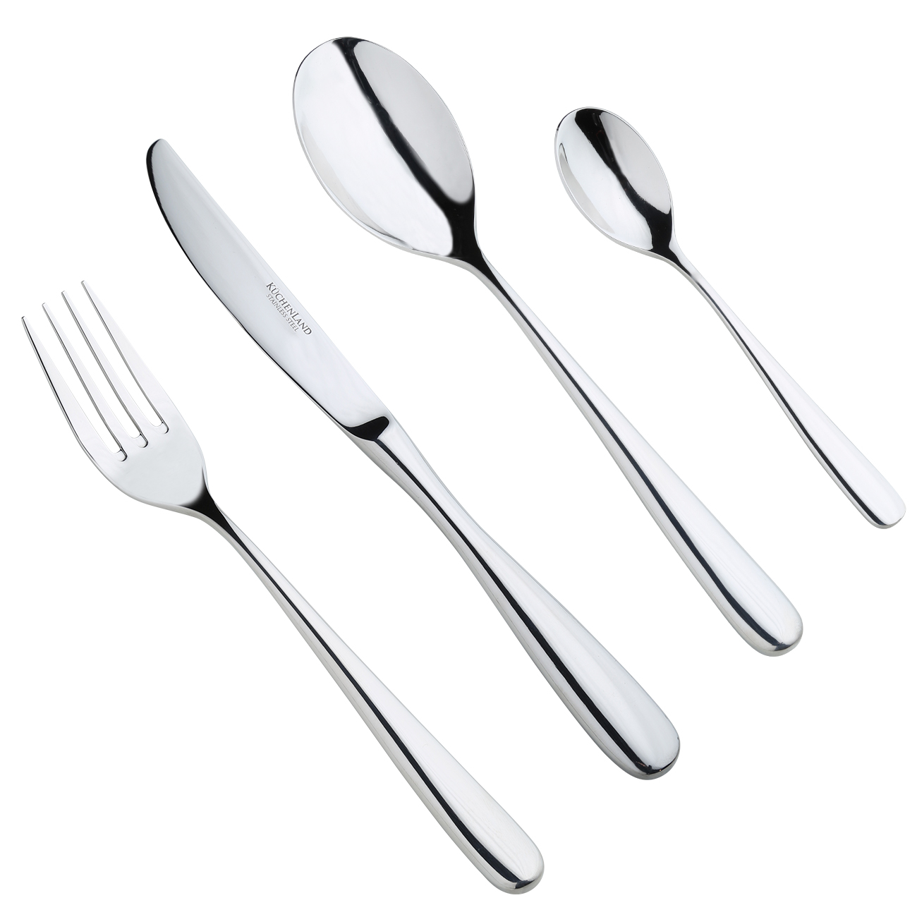 Kuchenland Столовые приборы 6 перс 24 пр сталь Brussels 14990₽