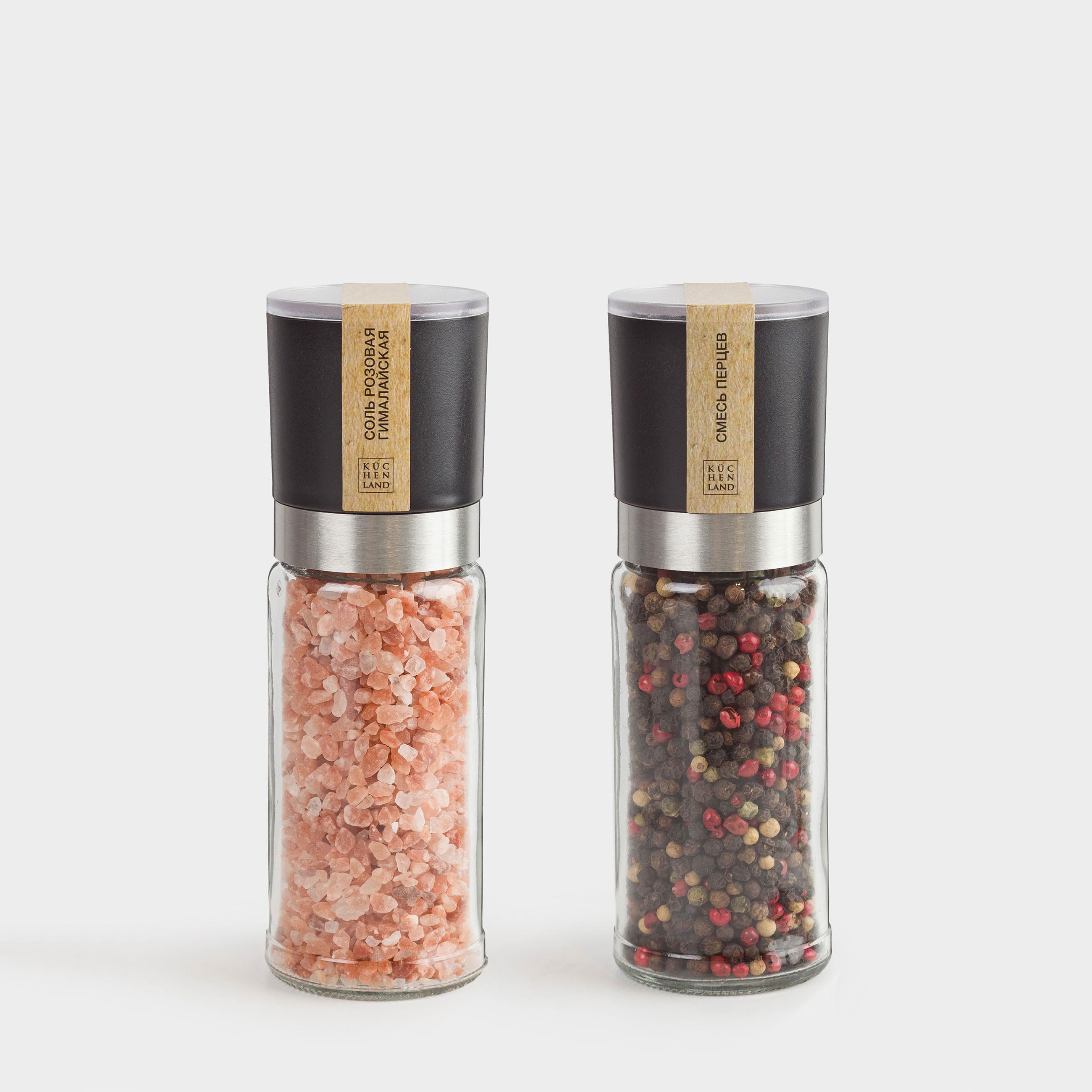 Мельница для специй 16 см 2 шт механическая стеклопластик СольПерец Spices 2490₽