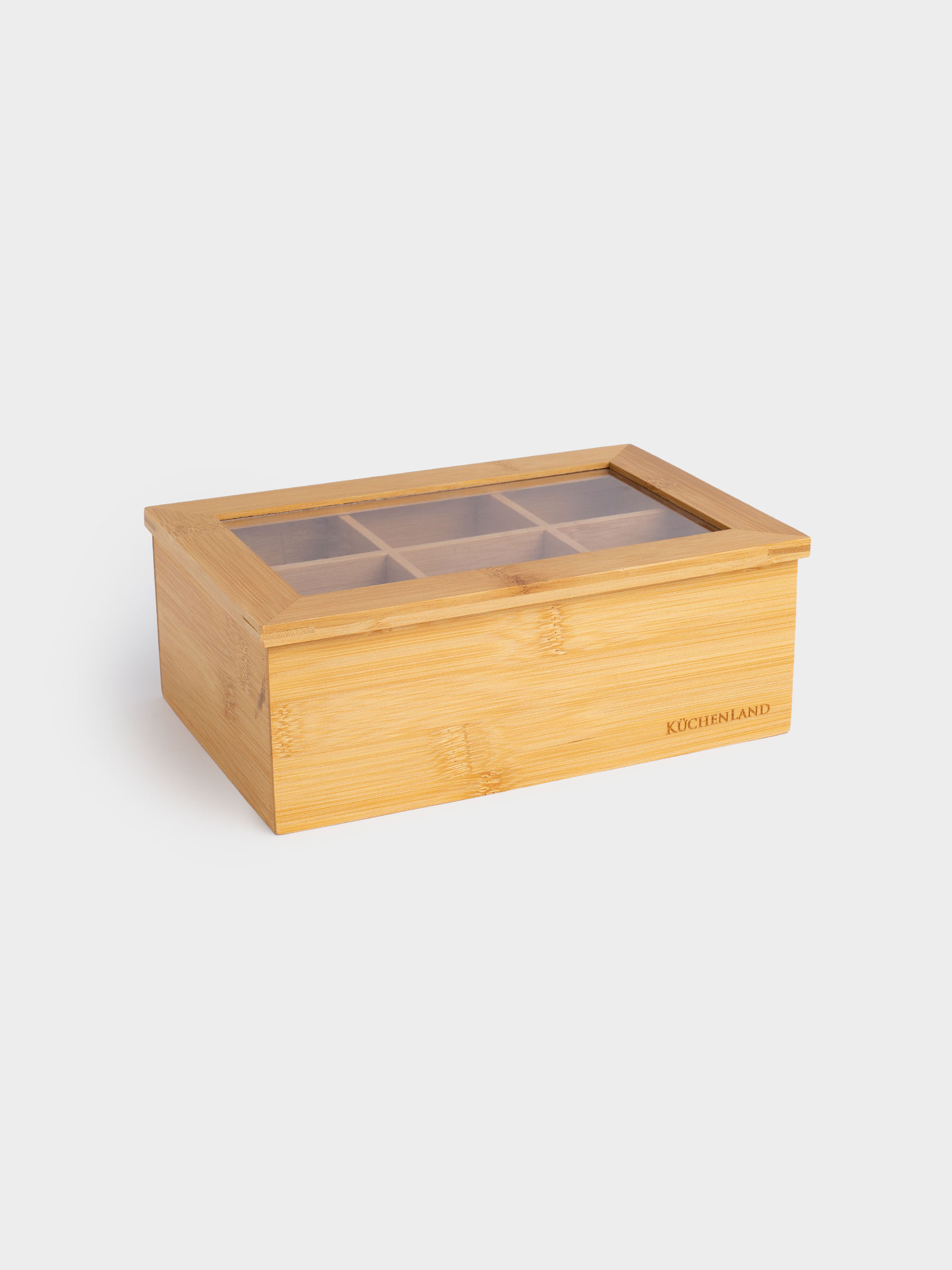 Коробка для чая, 24х16 см, 6 отд, бамбук, прямоугольная, Bamboo, image-3