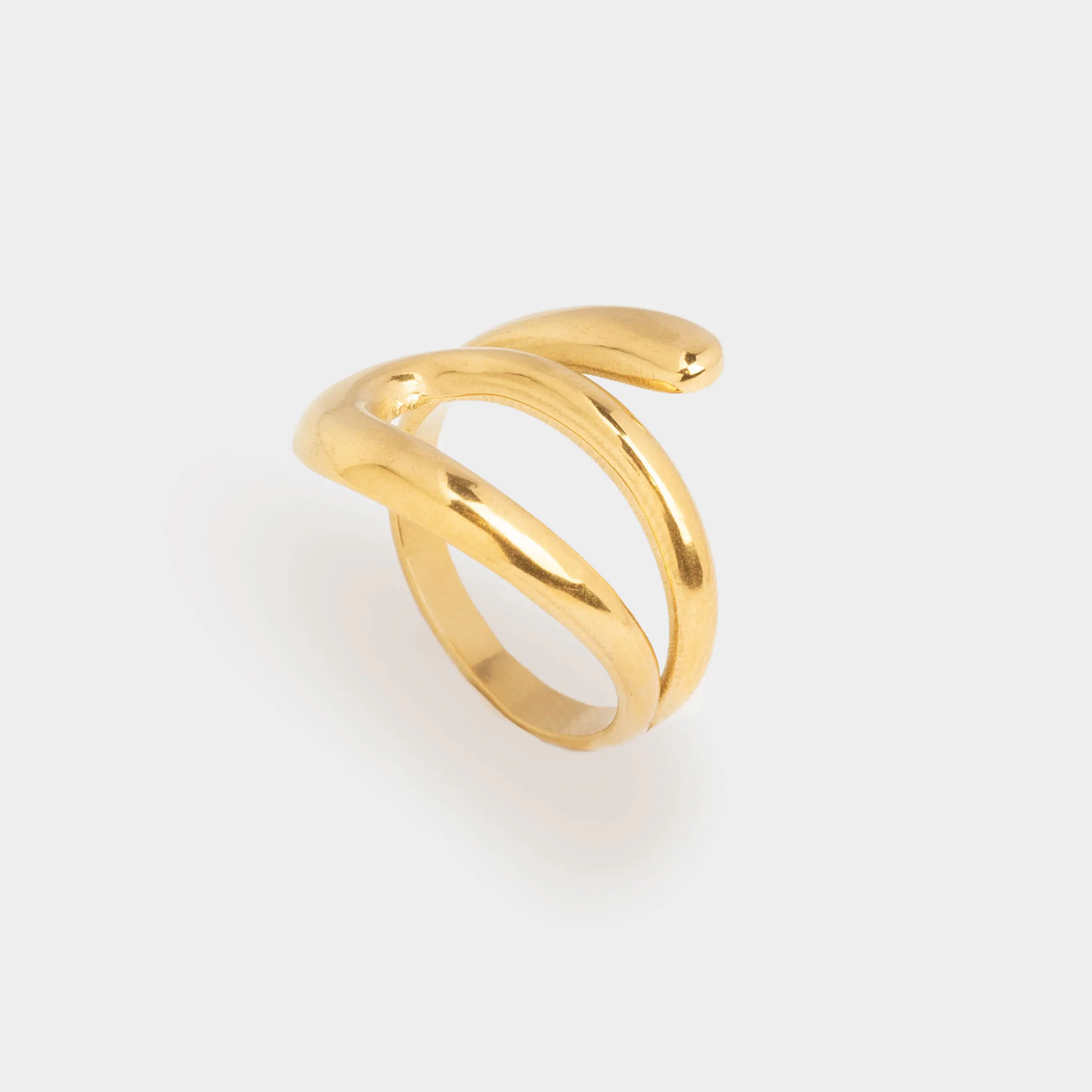 Кольцо, 2 см, единый размер, металл, золотистое, Jewelry