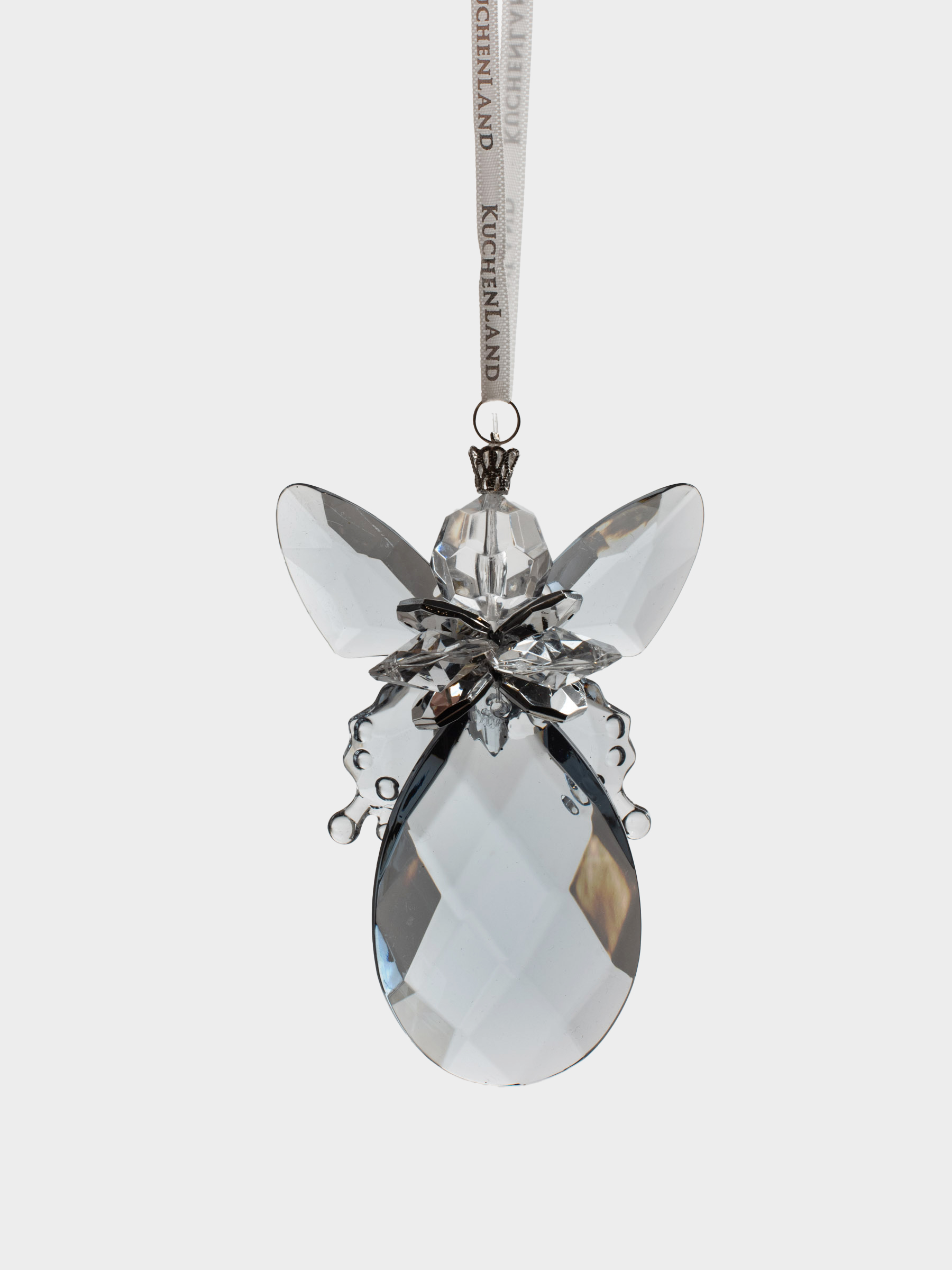 Игрушка елочная, 5х13 см, акрил, серая, Кристалл, Ice crystal, image-0
