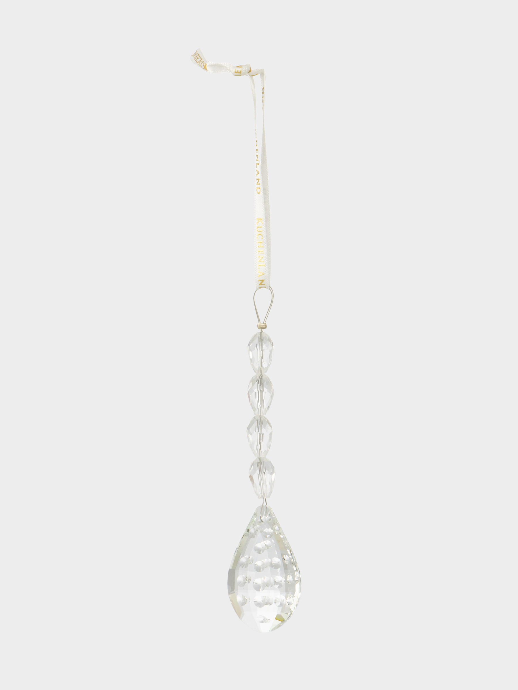 Игрушка елочная, 13 см, стекло, Льдинка на бусах, Ice crystal, image-1