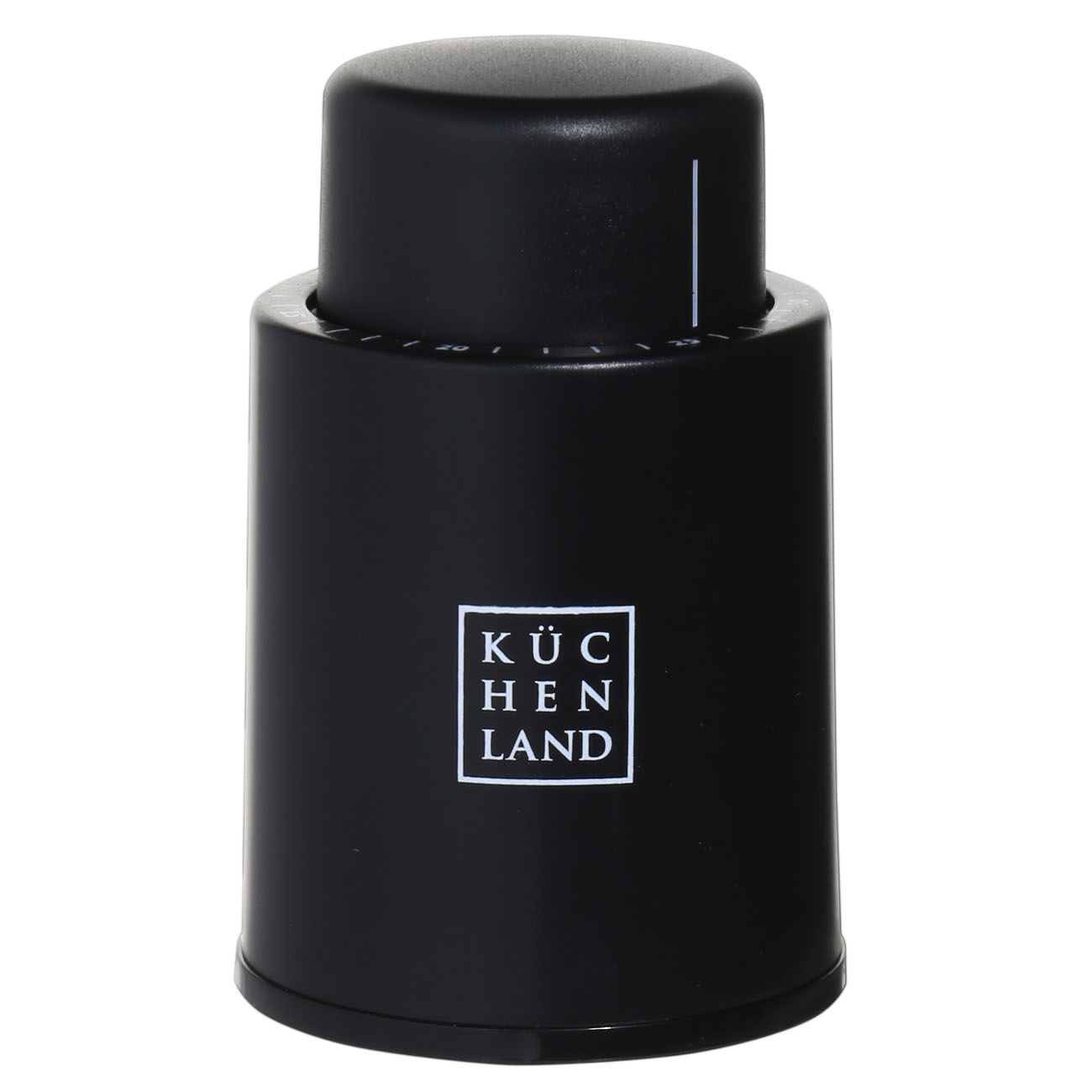 Kuchenland Пробка для винной бутылки 7 см вакуумная с диском установки даты пластик черная Bar 599₽