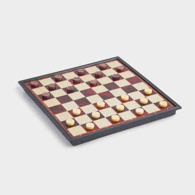 Игра настольная, 25х25 см, шашки/нарды, дорожные, пластик, Hobby light ,image-0