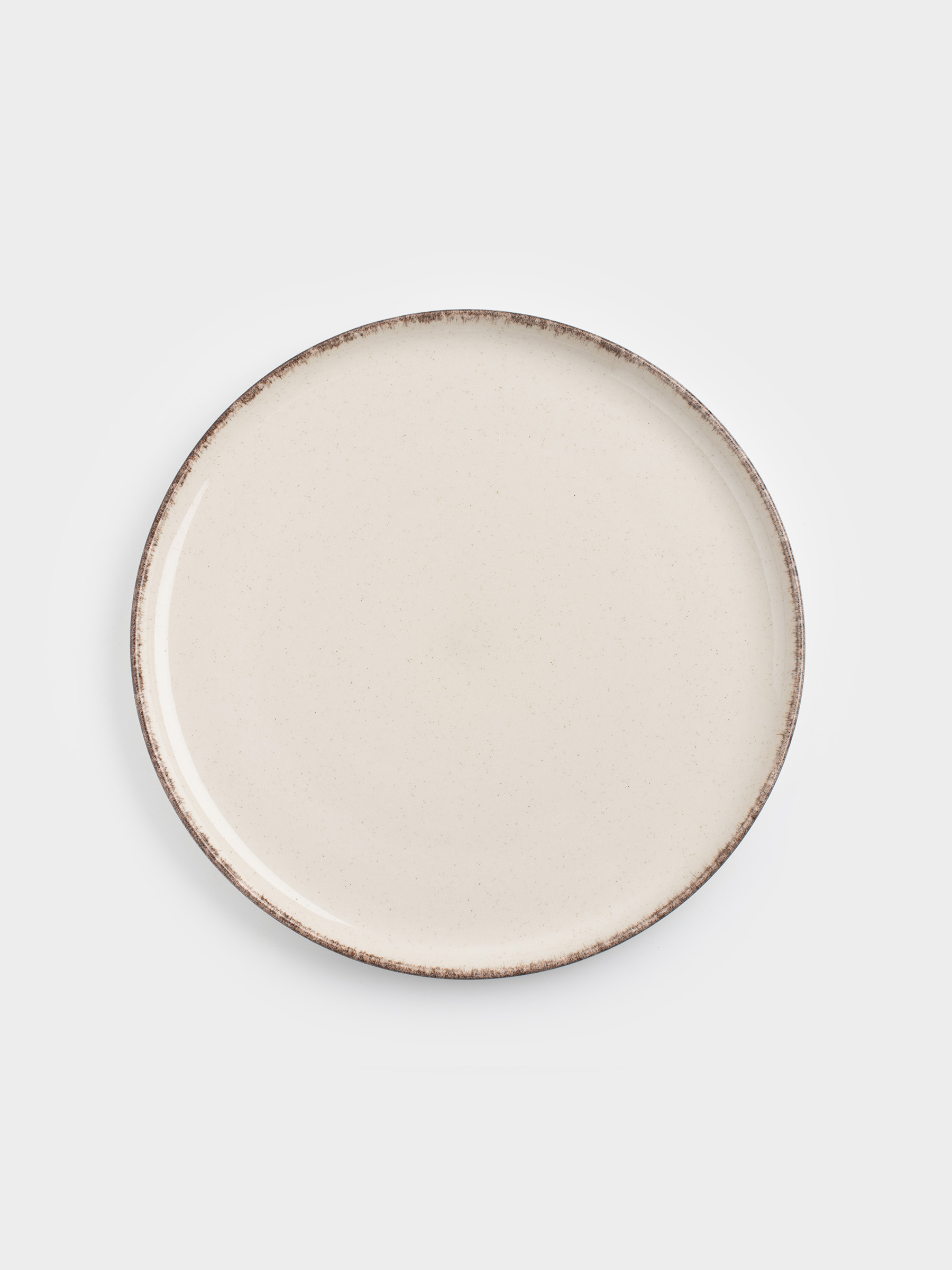 Тарелка обеденная, 28 см, керамика, бежевая, в крапинку, Speckled glaze, image-0