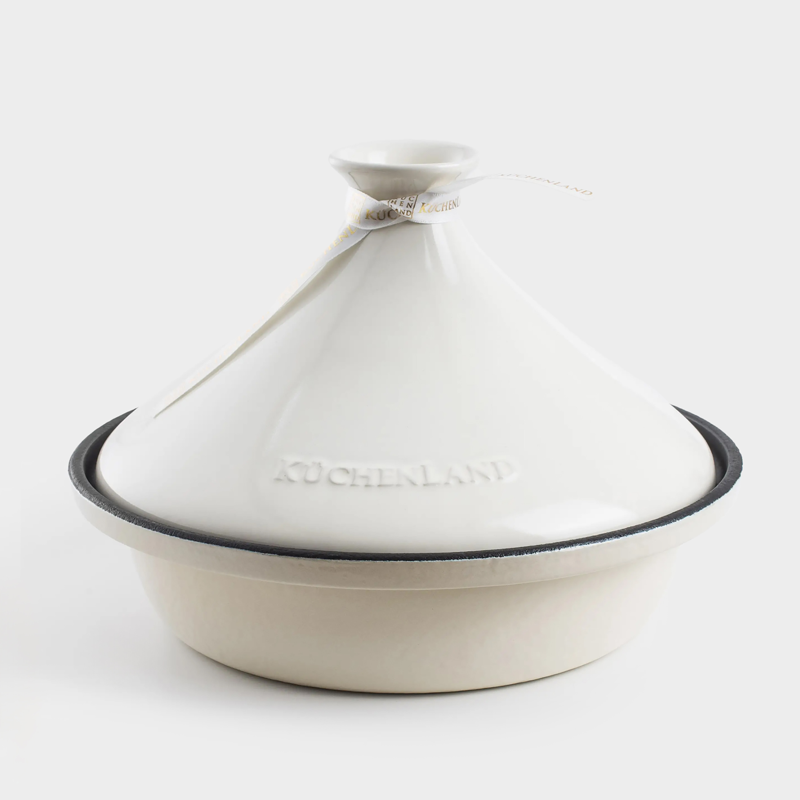 Тажин 25 см 13 л с крышкой чугункерамика молочный Light kitchen 6490₽