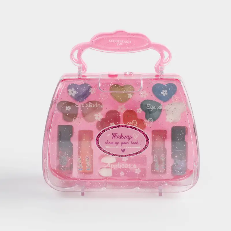 Набор косметики, детский, 15 см, 17 пр, пластик, розовый, Чемоданчик, Cosmetic kids